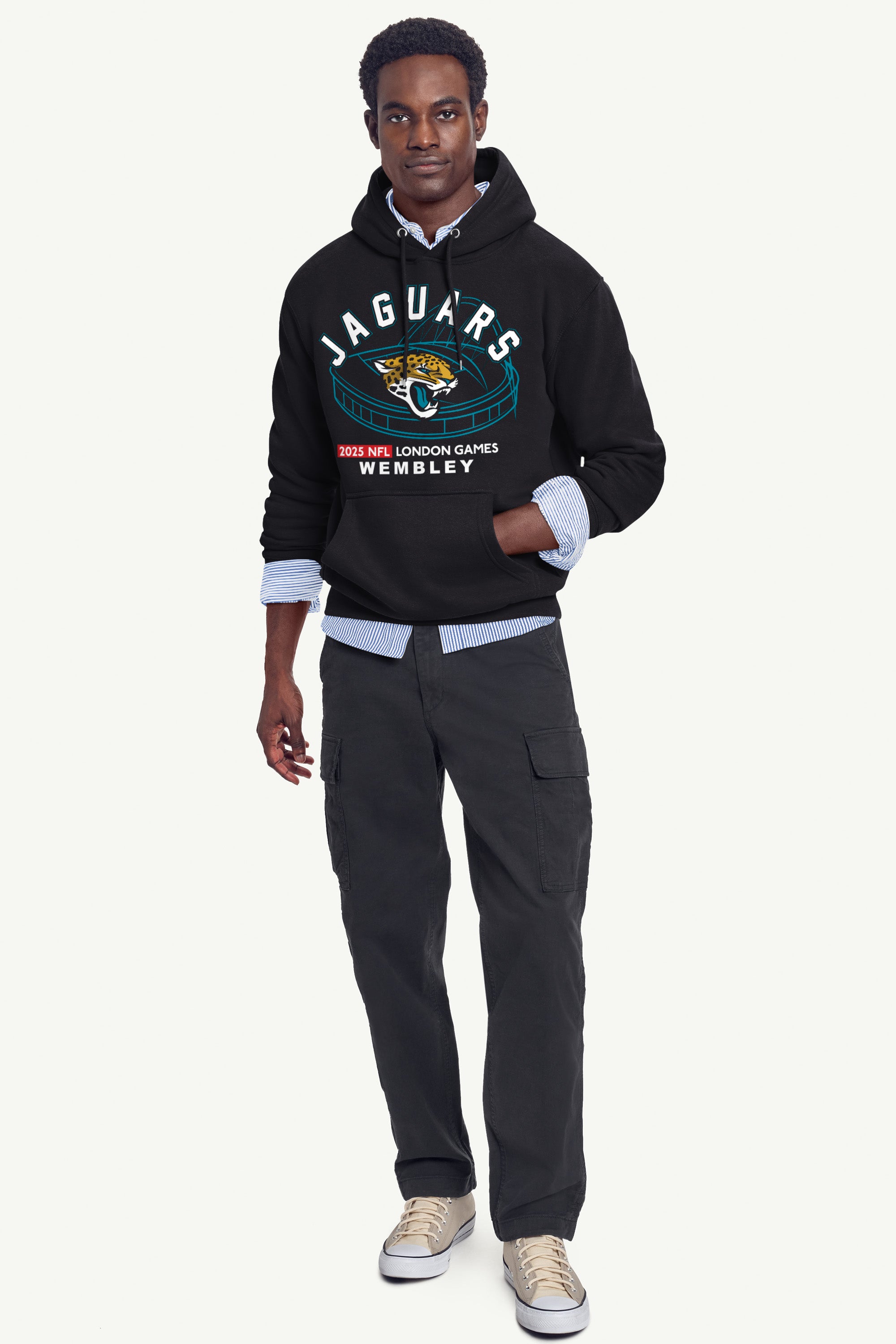 MENS JACKSONVILLE JAGUARS LONDON STADIUM HOODIE View 3 | NFL International Games MENS JACKSONVILLE JAGUARS LONDON STADIUM HOODIE View 3 | NFL International Games