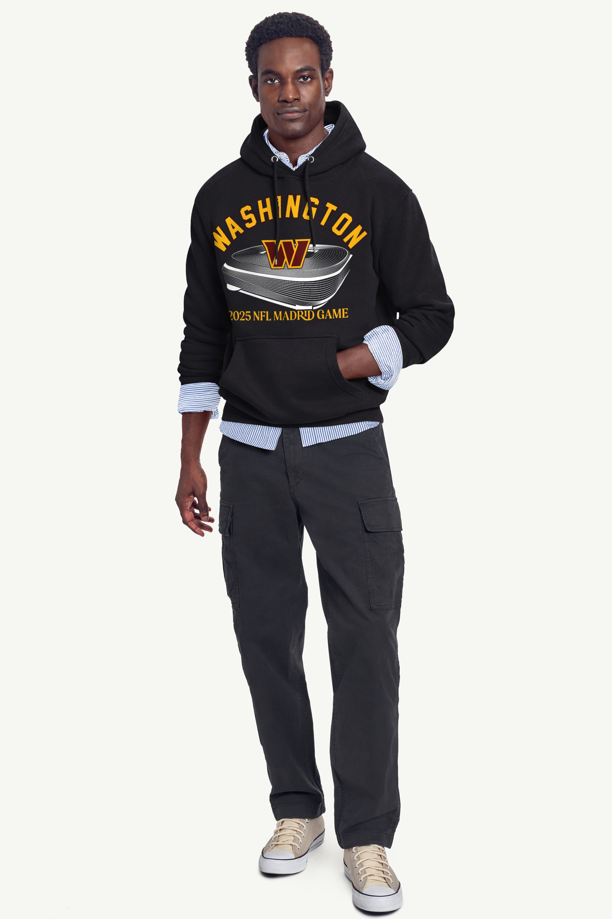 MENS WASHINGTON COMMANDERS BERNABEAU STADIUM HOODIE View 3 | DTG MENS WASHINGTON COMMANDERS BERNABEAU STADIUM HOODIE View 3 | DTG