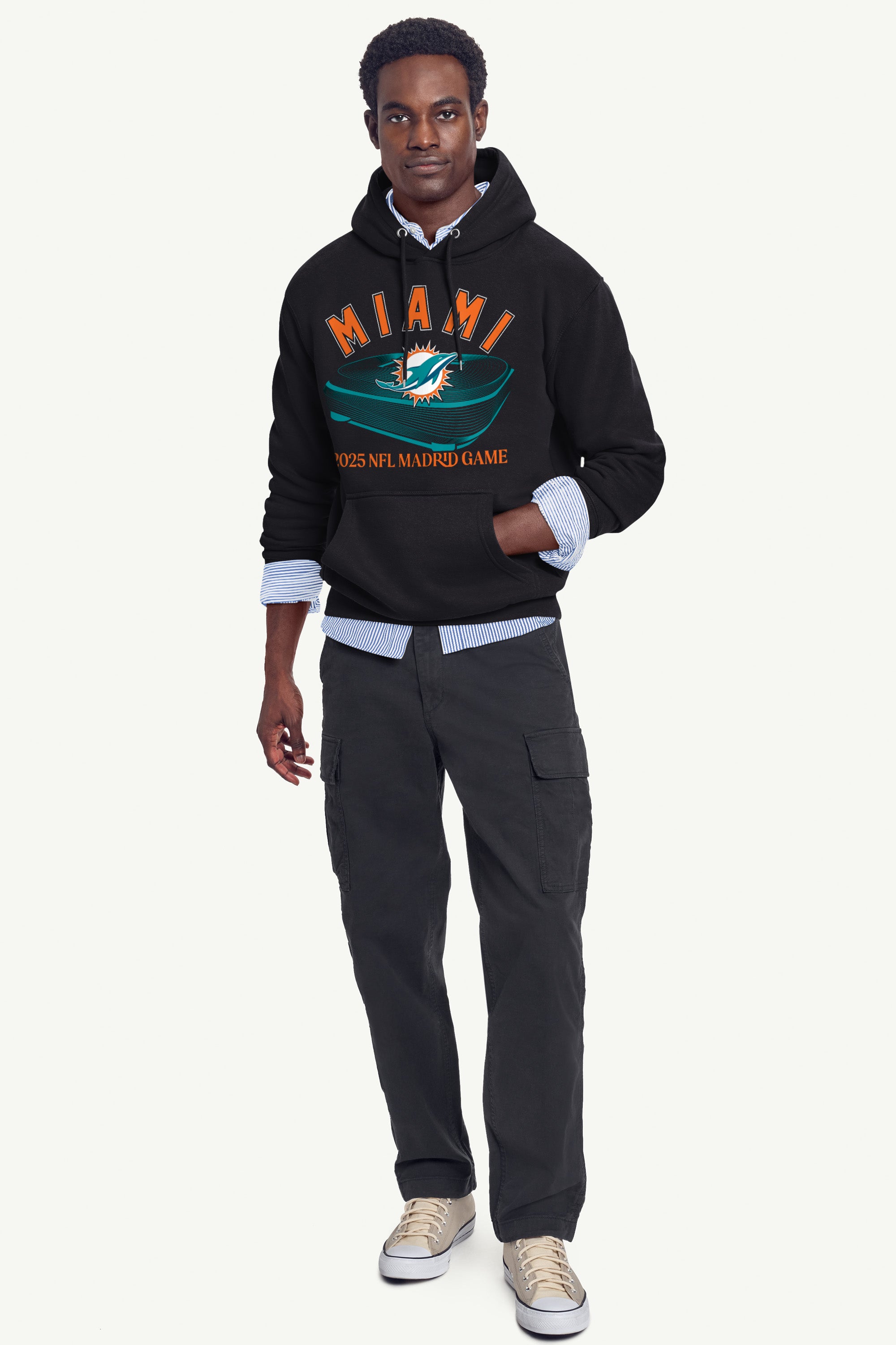 MENS MIAMI DOLPHINS BERNABEAU STADIUM HOODIE View 3 | DTG MENS MIAMI DOLPHINS BERNABEAU STADIUM HOODIE View 3 | DTG