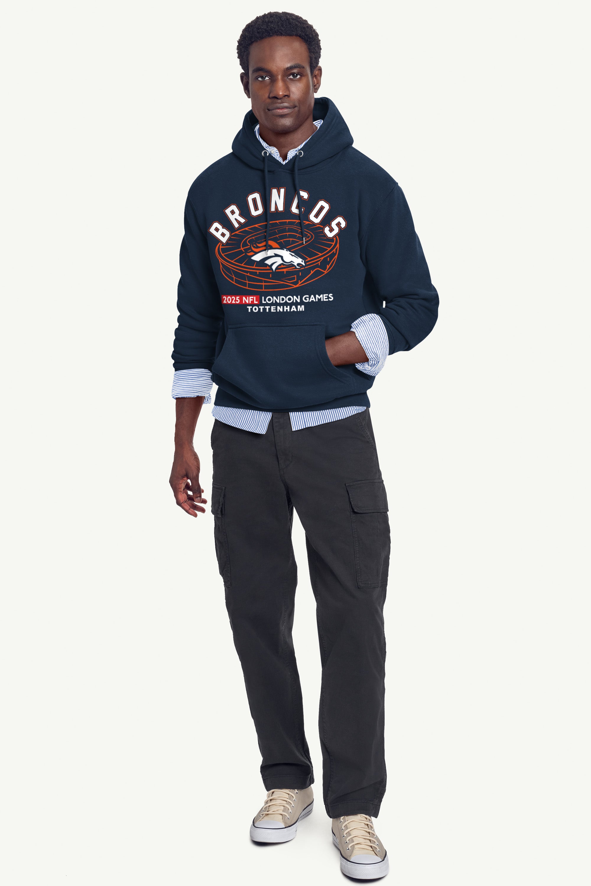 MENS DENVER BRONCOS LONDON STADIUM HOODIE View 3 | DTG MENS DENVER BRONCOS LONDON STADIUM HOODIE View 3 | DTG