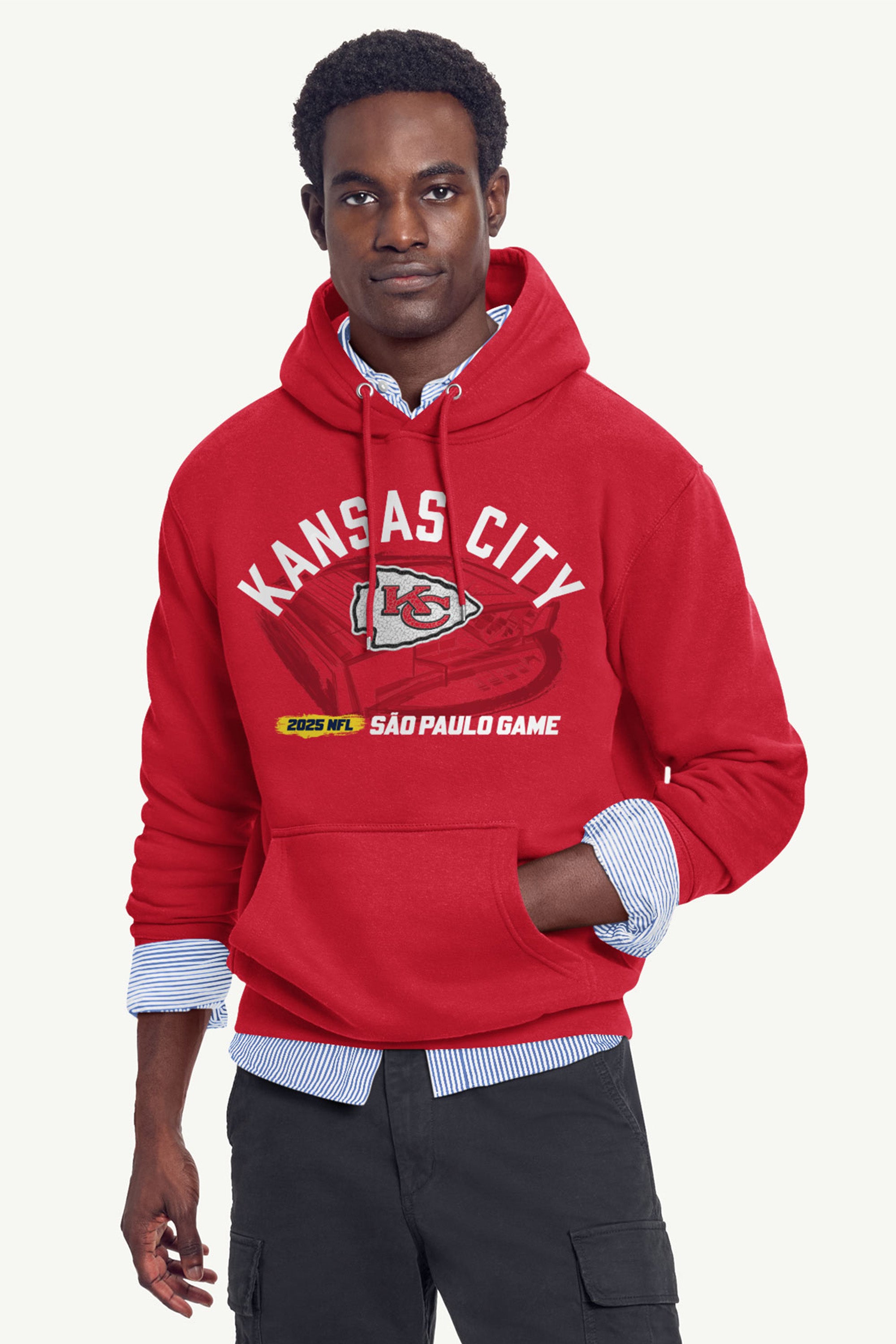 MENS KANSAS CITY CHIEFS CORINTHIANS ARENA HOODIE View 2 | NFL International Games MENS KANSAS CITY CHIEFS CORINTHIANS ARENA HOODIE View 2 | NFL International Games