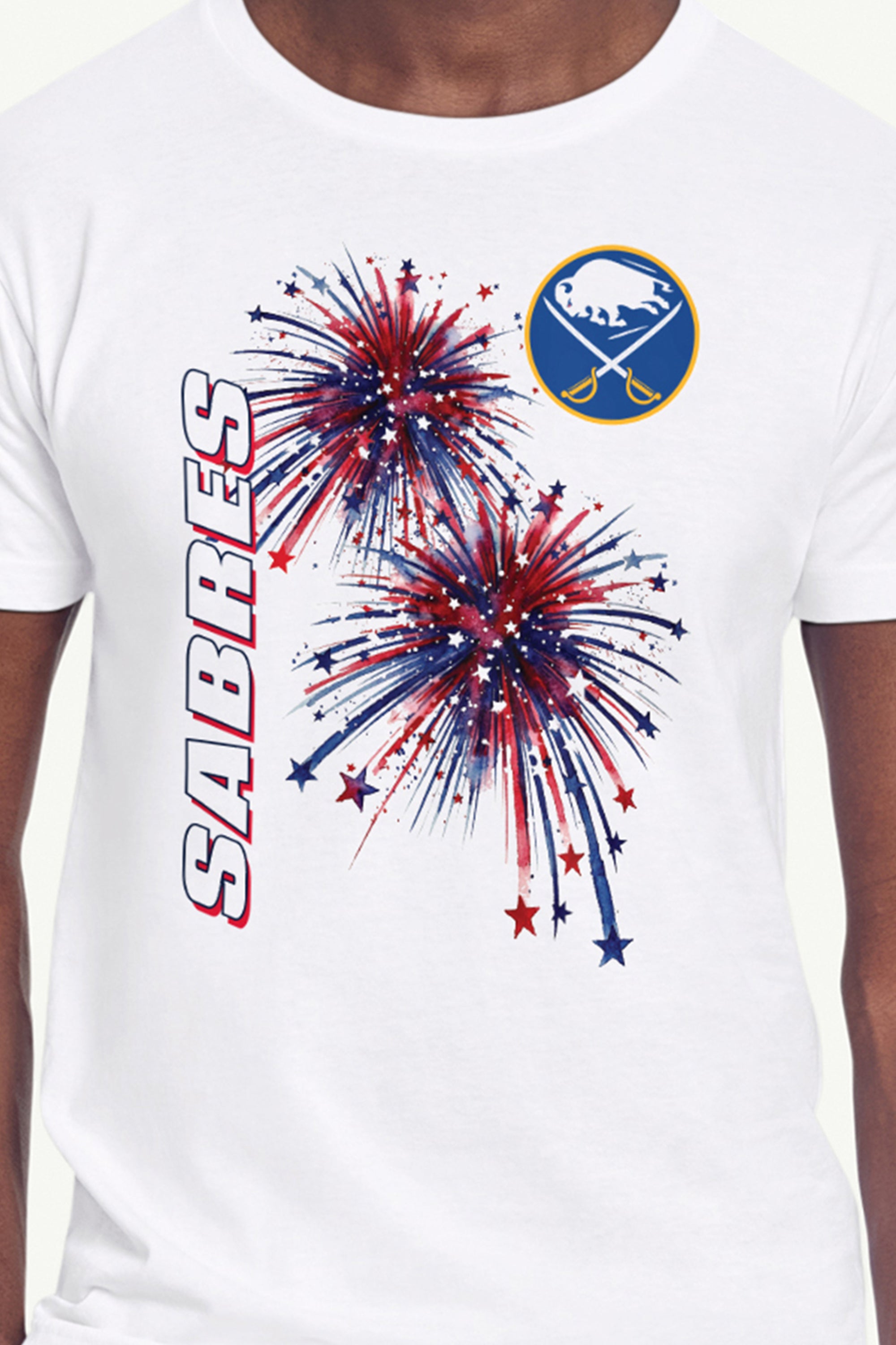 MENS BUFFALO SABRES AMERICAN SPARKS SHORT SLEEVE T SHIRT View 4 MENS BUFFALO SABRES AMERICAN SPARKS SHORT SLEEVE T SHIRT View 4