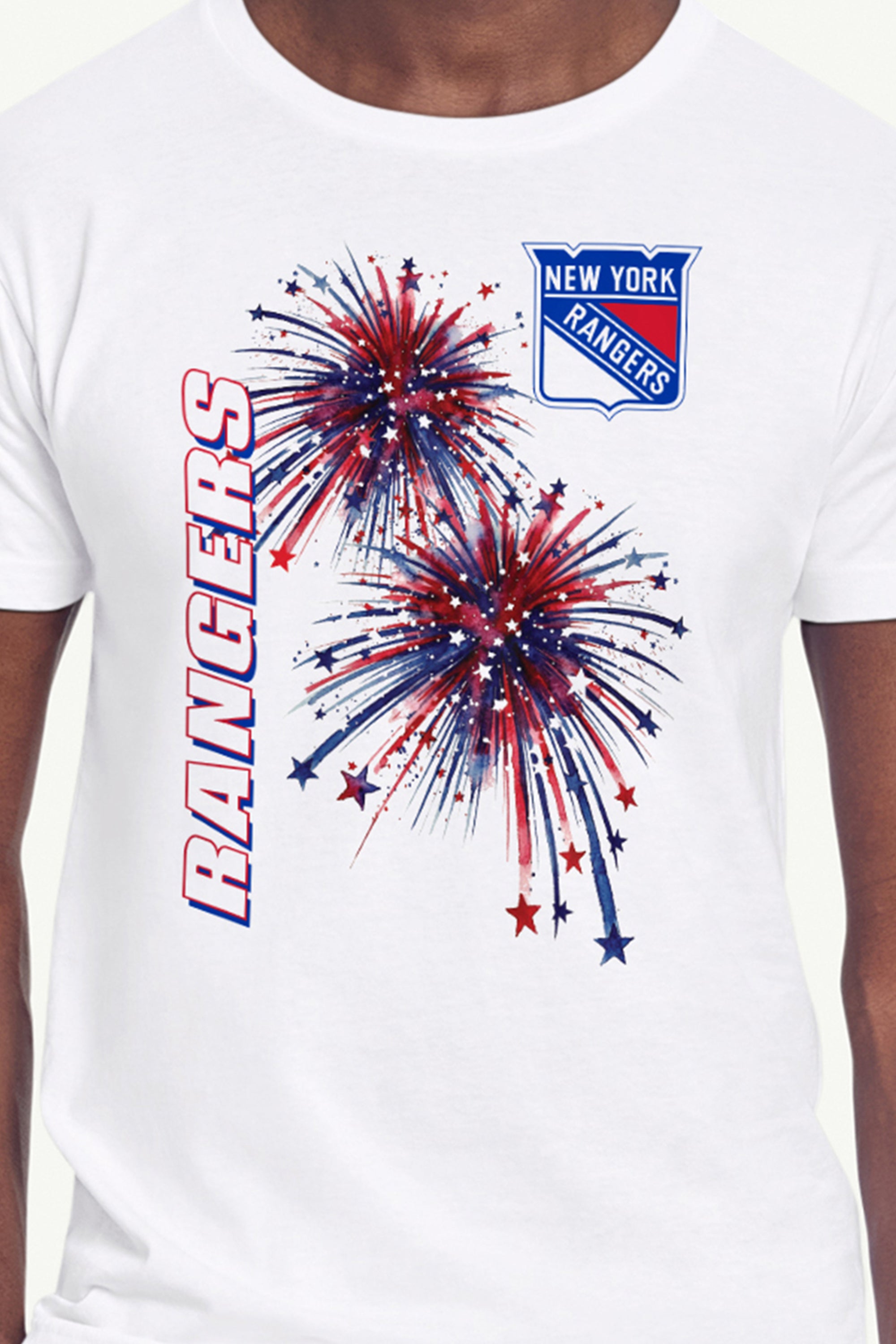 MENS NEW YORK RANGERS AMERICAN SPARKS SHORT SLEEVE T SHIRT View 4 MENS NEW YORK RANGERS AMERICAN SPARKS SHORT SLEEVE T SHIRT View 4