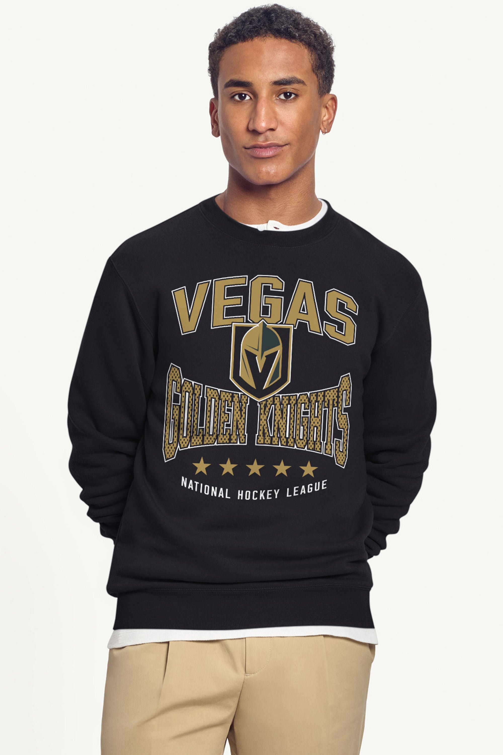 MENS VEGAS GOLDEN KNIGHTS CENTER SQUEEZE SWEATSHIRT View 3 MENS VEGAS GOLDEN KNIGHTS CENTER SQUEEZE SWEATSHIRT View 3