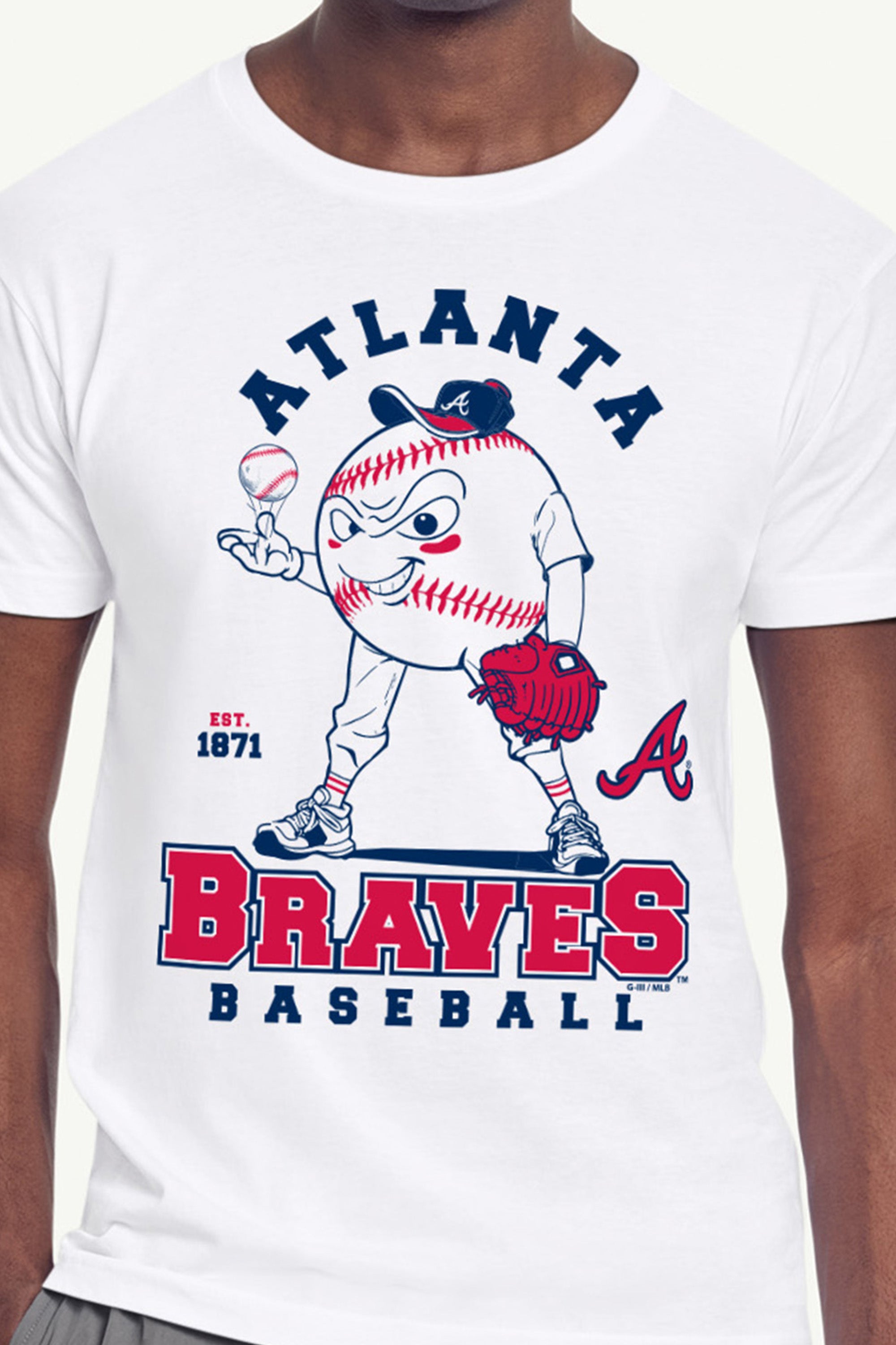 MENS ATLANTA BRAVES BASEBALL CHARACTER SHORT SLEEVE T SHIRT View 2 | Atlanta Braves MENS ATLANTA BRAVES BASEBALL CHARACTER SHORT SLEEVE T SHIRT View 2 | Atlanta Braves