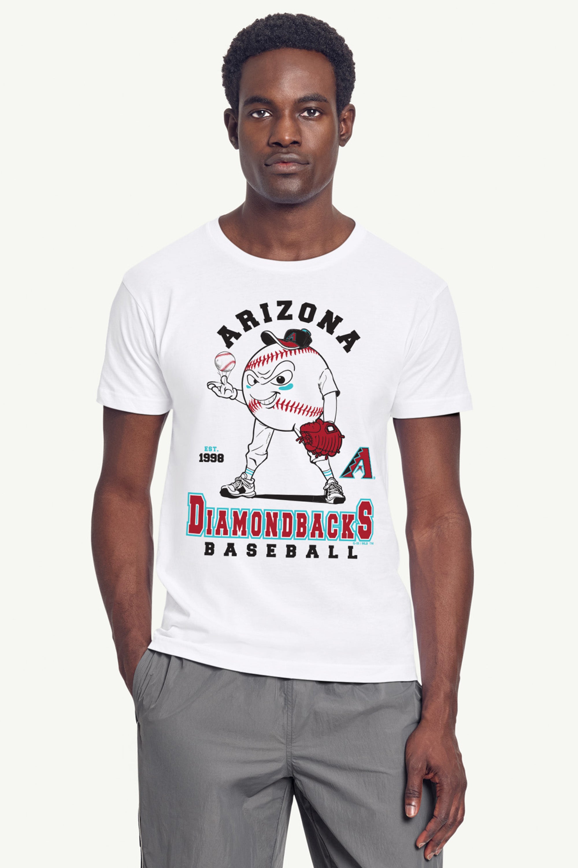 MENS ARIZONA DIAMONDBACKS BASEBALL CHARACTER SHORT SLEEVE T SHIRT View 3 MENS ARIZONA DIAMONDBACKS BASEBALL CHARACTER SHORT SLEEVE T SHIRT View 3