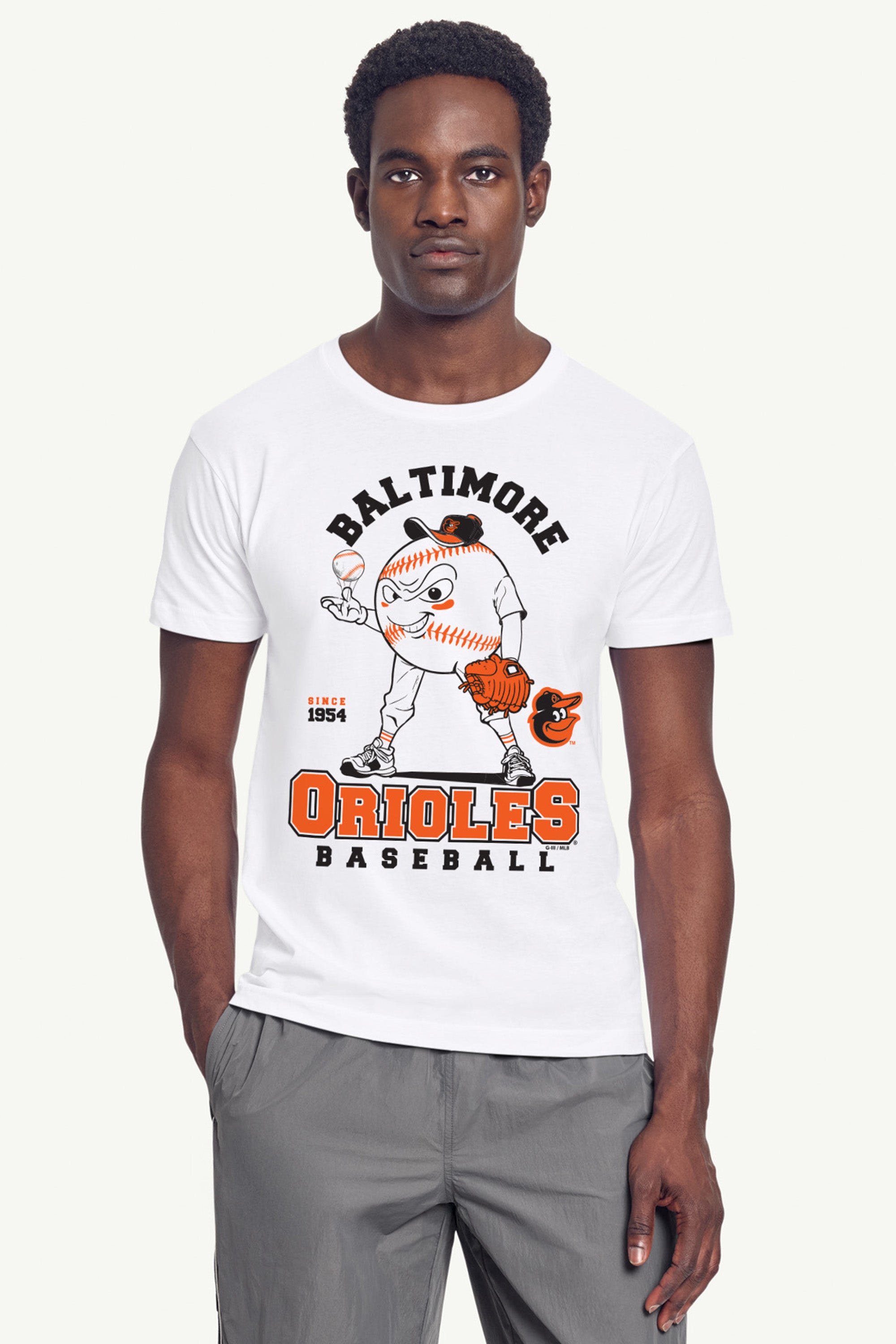 MENS BALTIMORE ORIOLES BASEBALL CHARACTER SHORT SLEEVE T SHIRT View 3 MENS BALTIMORE ORIOLES BASEBALL CHARACTER SHORT SLEEVE T SHIRT View 3