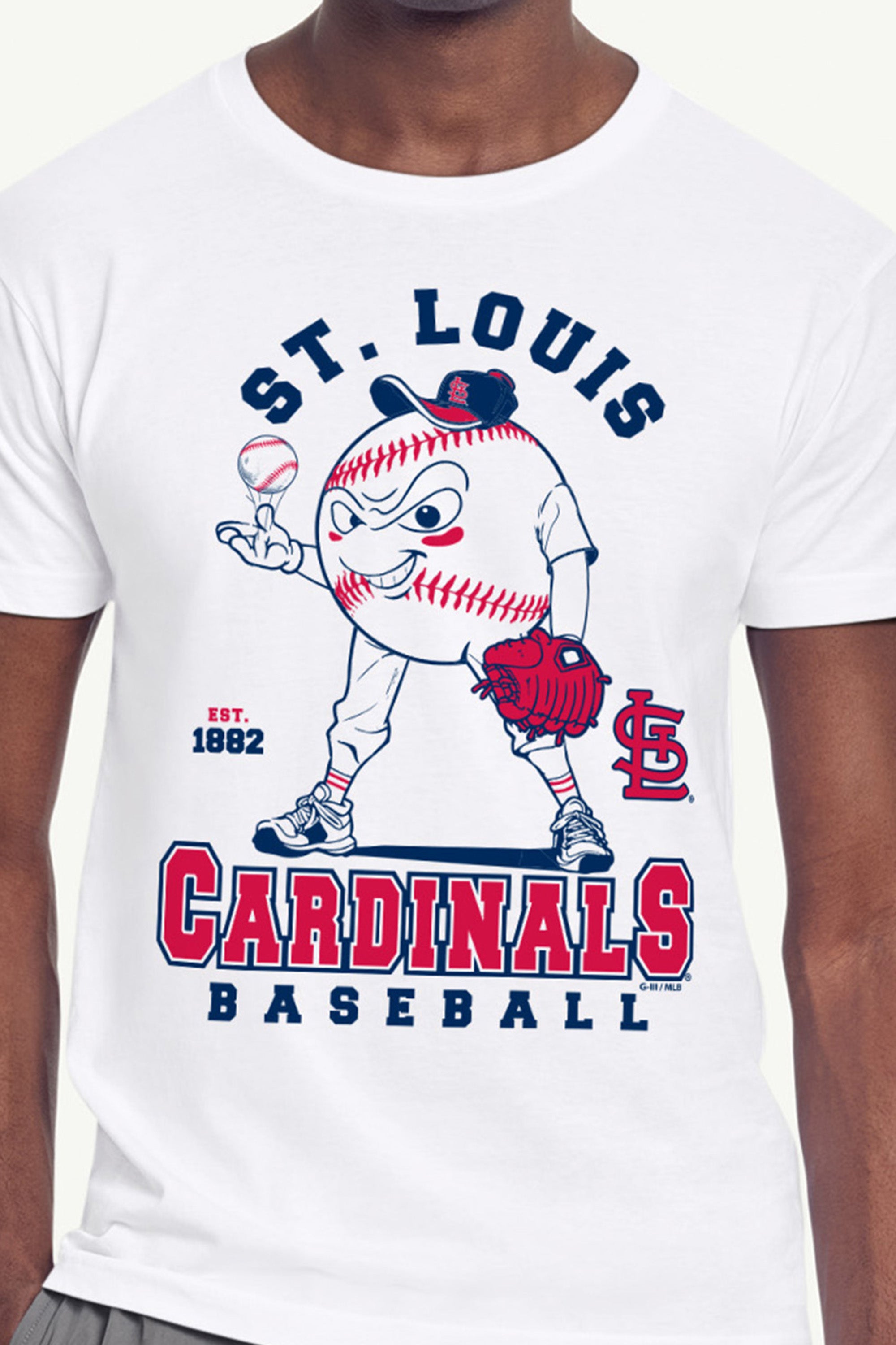 MENS ST. LOUIS CARDINALS BASEBALL CHARACTER SHORT SLEEVE T SHIRT View 2 MENS ST. LOUIS CARDINALS BASEBALL CHARACTER SHORT SLEEVE T SHIRT View 2