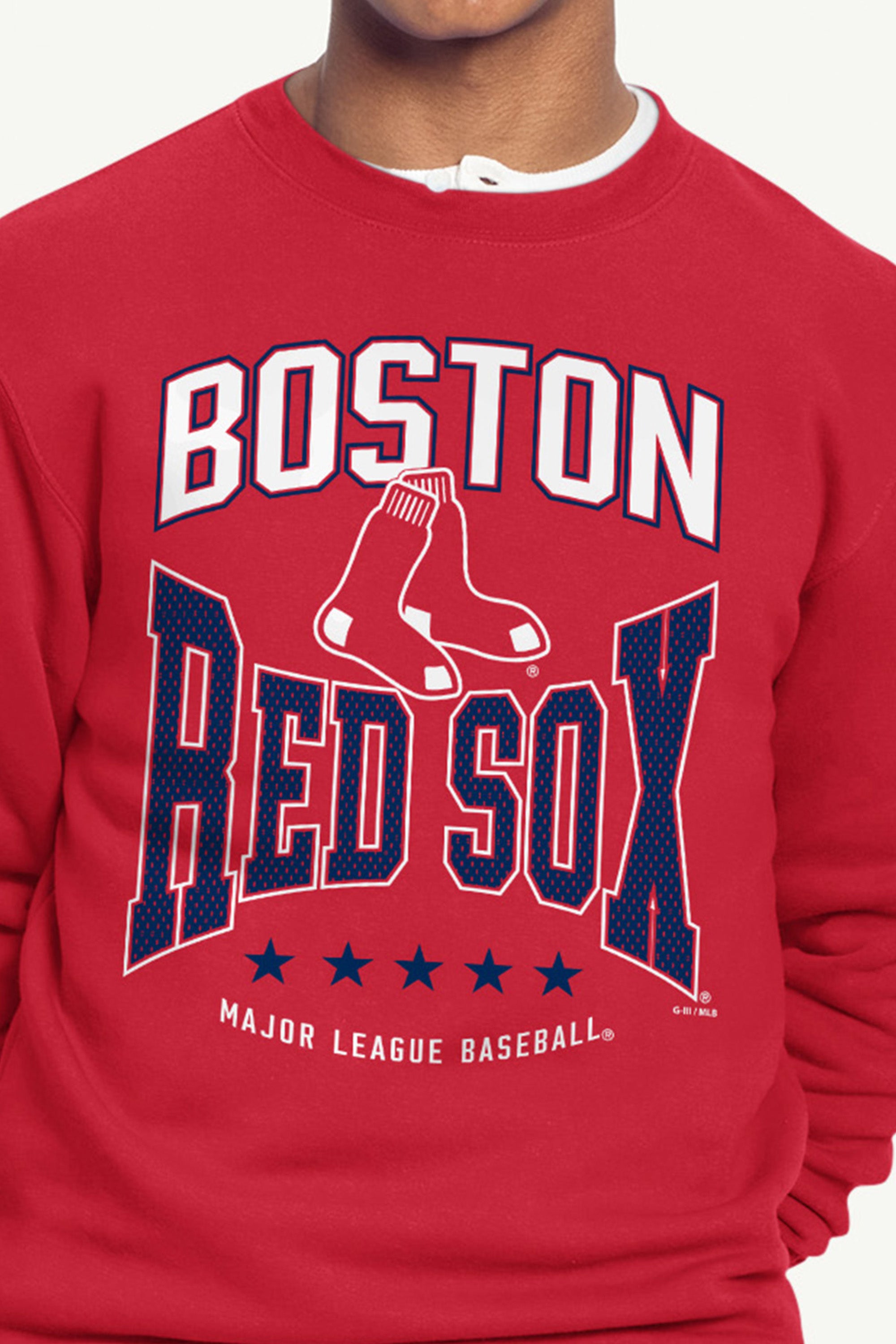 MENS BOSTON RED SOX CENTER SQUEEZE SWEATSHIRT View 4 MENS BOSTON RED SOX CENTER SQUEEZE SWEATSHIRT View 4