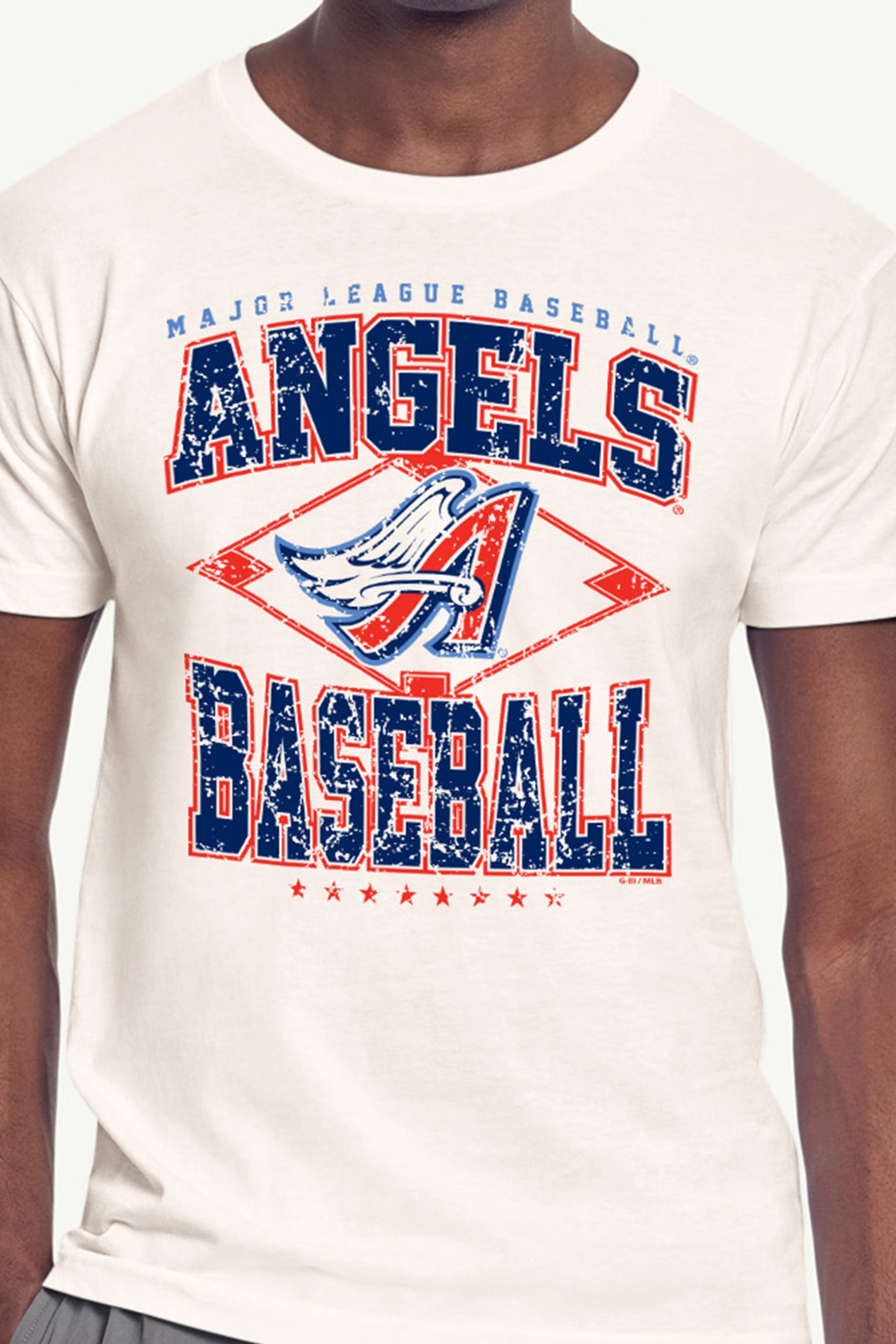 MENS LOS ANGELES ANGELS DISTRESSED COOPERSTOWN DIAMOND SHORT SLEEVE T SHIRT View 2 MENS LOS ANGELES ANGELS DISTRESSED COOPERSTOWN DIAMOND SHORT SLEEVE T SHIRT View 2