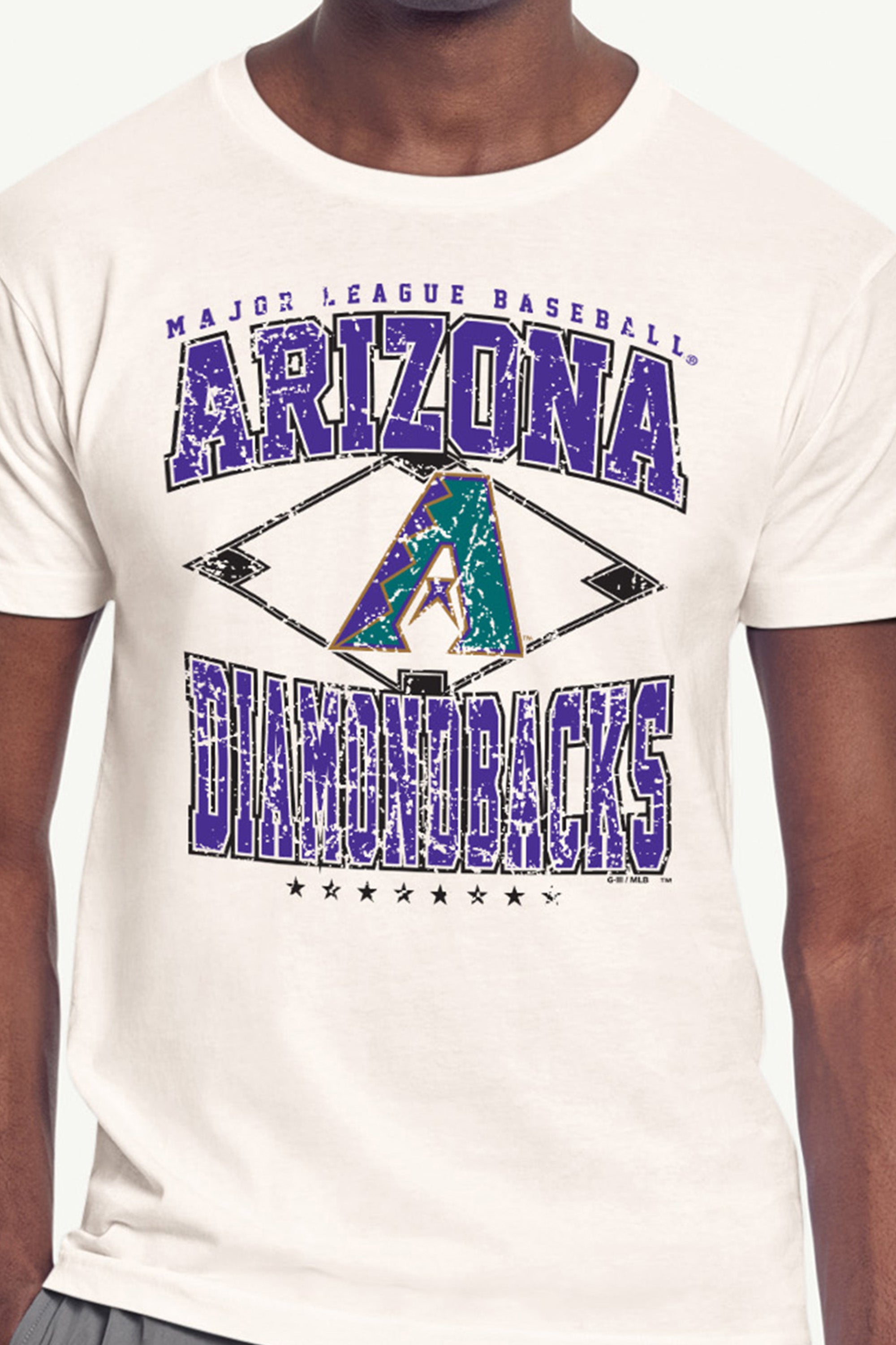 MENS ARIZONA DIAMONDBACKS DISTRESSED COOPERSTOWN DIAMOND SHORT SLEEVE T SHIRT View 2 MENS ARIZONA DIAMONDBACKS DISTRESSED COOPERSTOWN DIAMOND SHORT SLEEVE T SHIRT View 2