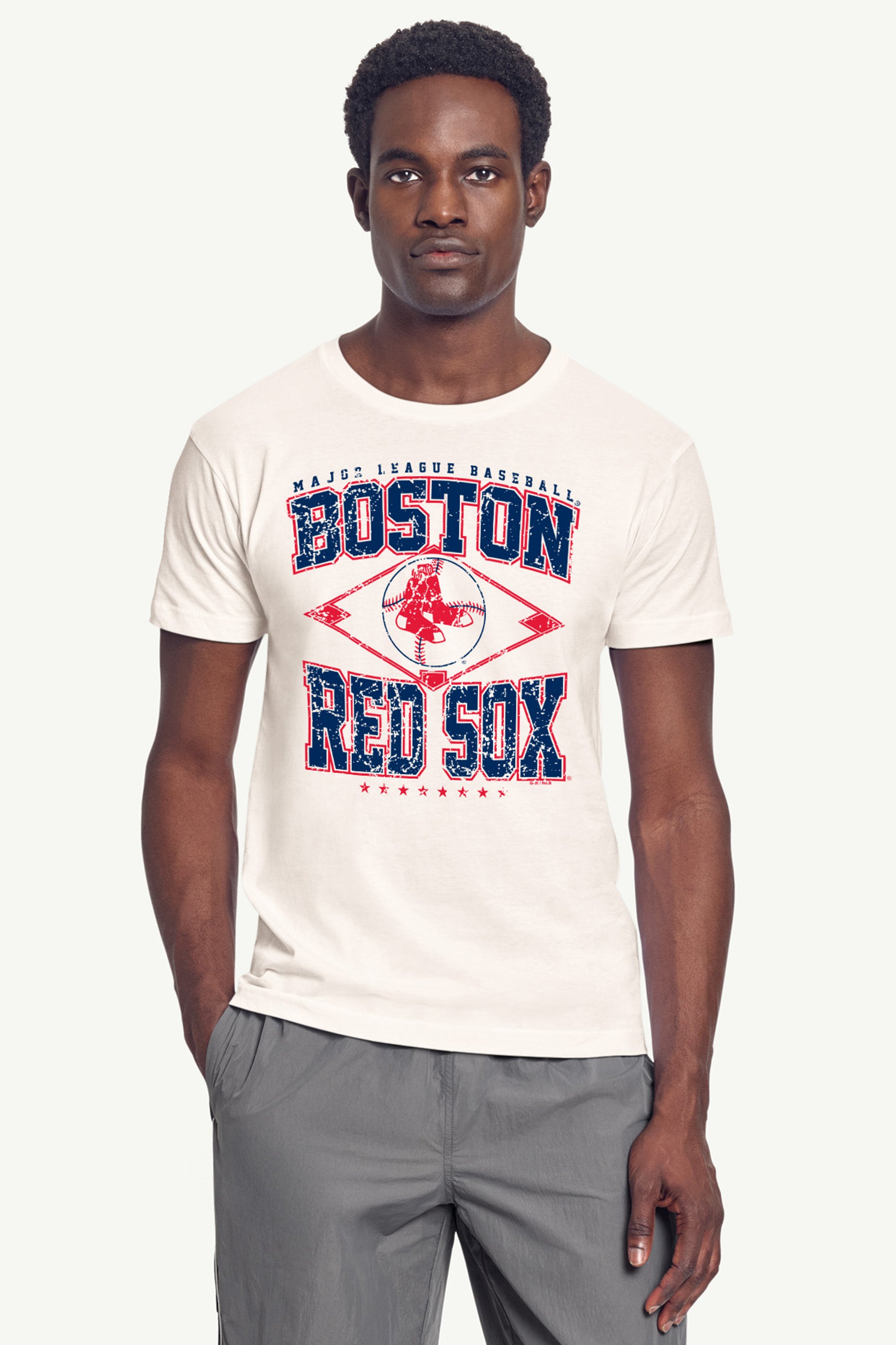 MENS BOSTON RED SOX DISTRESSED COOPERSTOWN DIAMOND SHORT SLEEVE T SHIRT View 3 | New Arrivals MENS BOSTON RED SOX DISTRESSED COOPERSTOWN DIAMOND SHORT SLEEVE T SHIRT View 3 | New Arrivals
