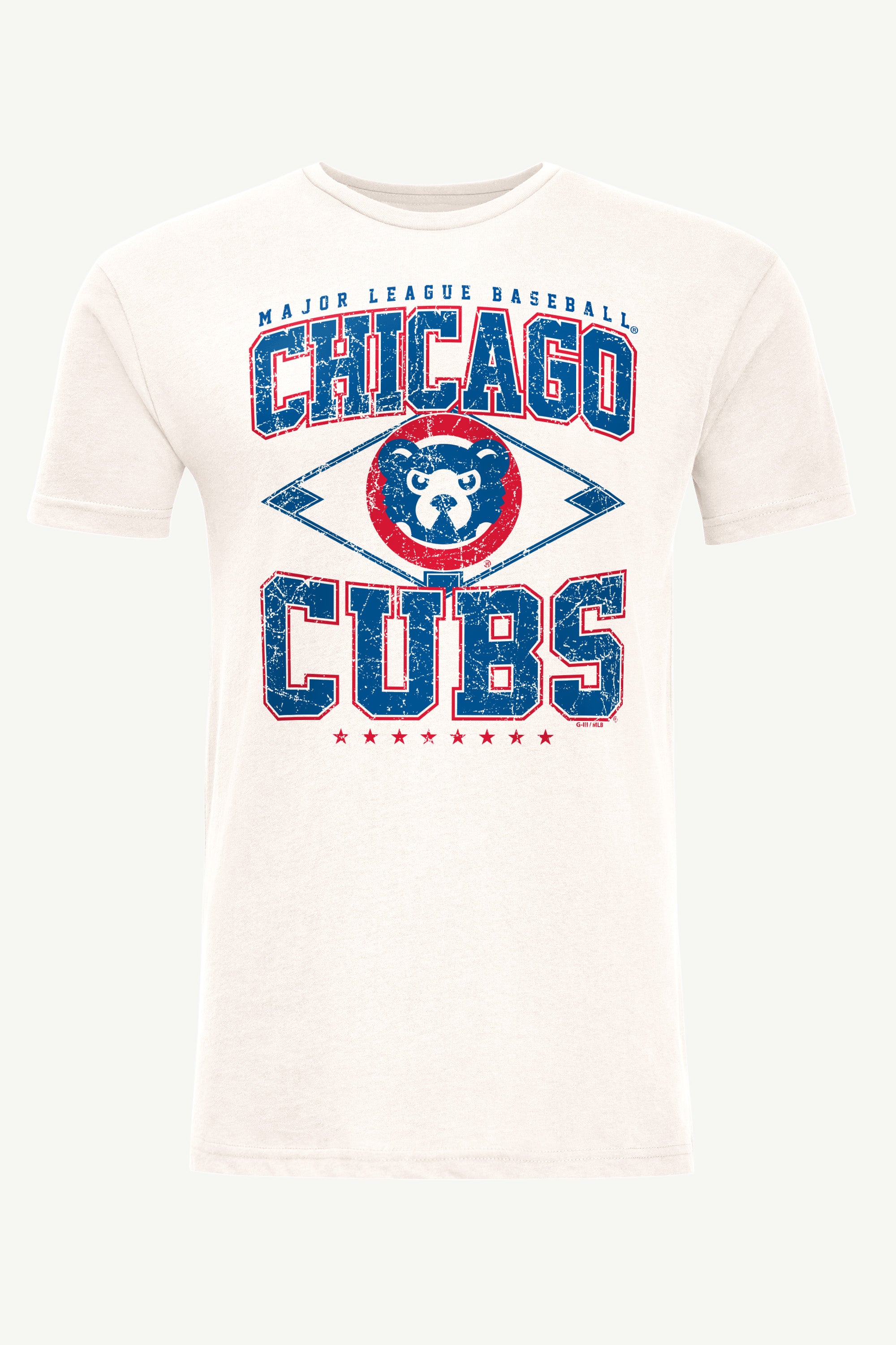 MENS CHICAGO CUBS DISTRESSED COOPERSTOWN DIAMOND SHORT SLEEVE T SHIRT View 1 MENS CHICAGO CUBS DISTRESSED COOPERSTOWN DIAMOND SHORT SLEEVE T SHIRT View 1