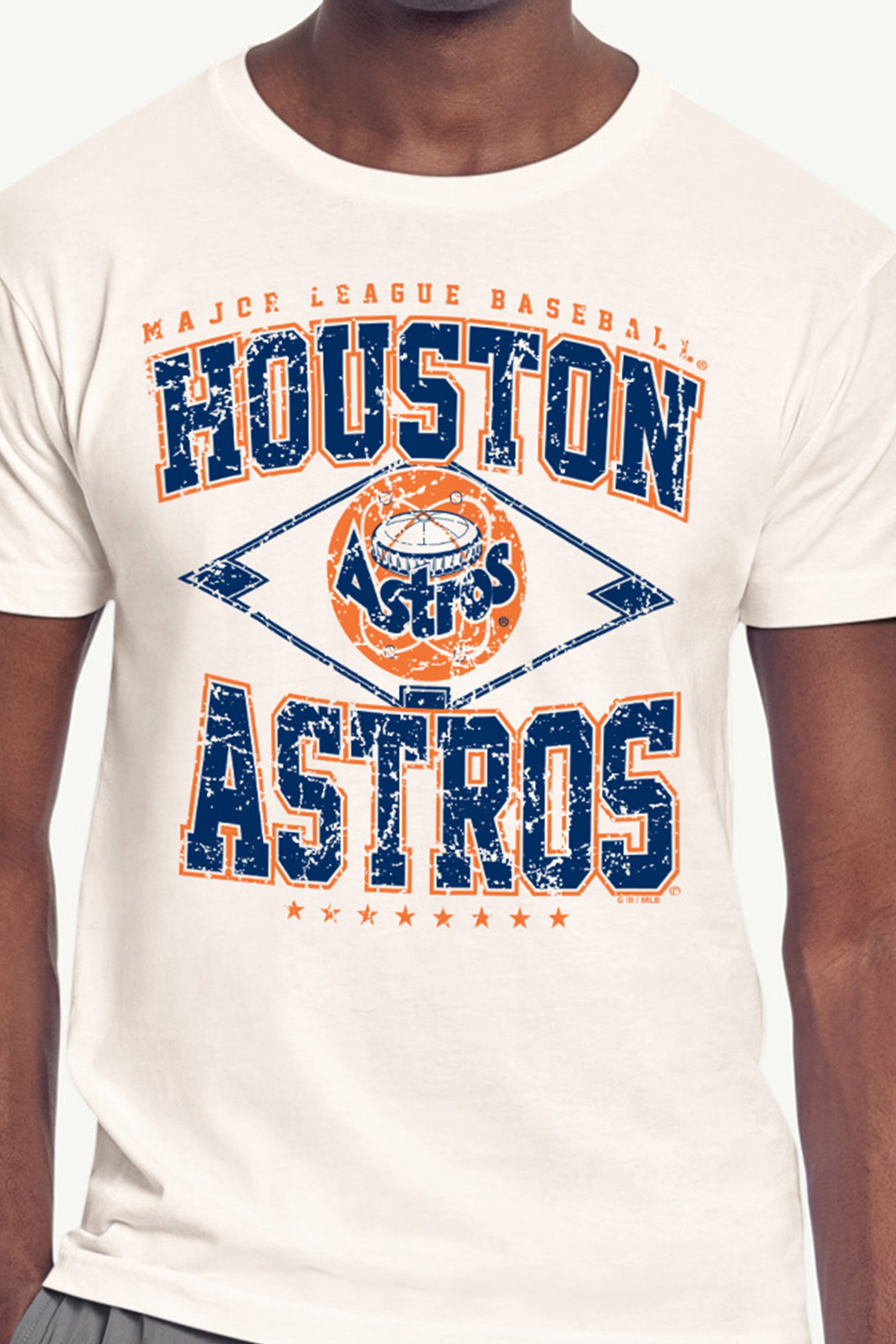MENS HOUSTON ASTROS DISTRESSED COOPERSTOWN DIAMOND SHORT SLEEVE T SHIRT View 2 | Men's New Arrivals MENS HOUSTON ASTROS DISTRESSED COOPERSTOWN DIAMOND SHORT SLEEVE T SHIRT View 2 | Men's New Arrivals