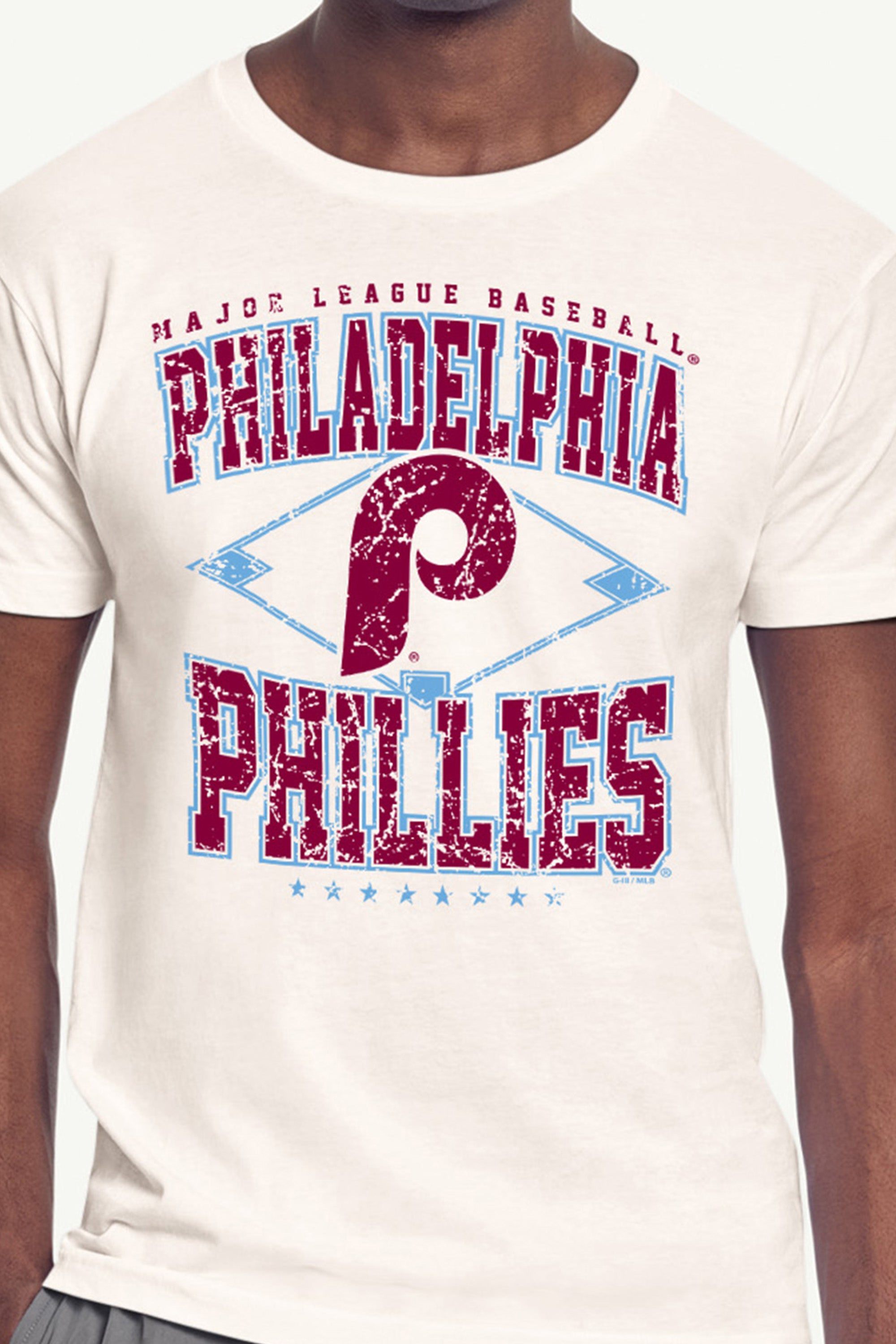 MENS PHILADELPHIA PHILLIES DISTRESSED COOPERSTOWN DIAMOND SHORT SLEEVE T SHIRT View 2 | Men's New Arrivals MENS PHILADELPHIA PHILLIES DISTRESSED COOPERSTOWN DIAMOND SHORT SLEEVE T SHIRT View 2 | Men's New Arrivals