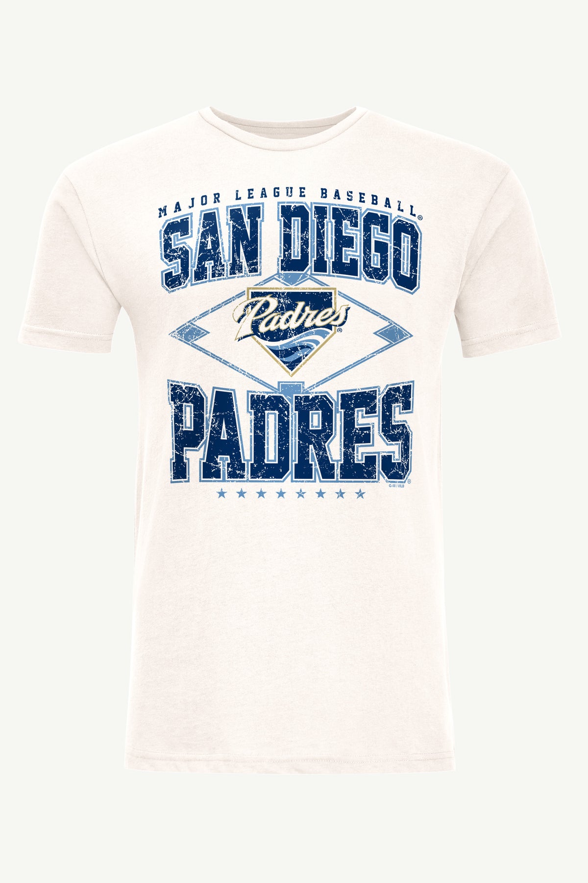 MENS SAN DIEGO PADRES DISTRESSED COOPERSTOWN DIAMOND SHORT SLEEVE T SHIRT View 1 | MLB MENS SAN DIEGO PADRES DISTRESSED COOPERSTOWN DIAMOND SHORT SLEEVE T SHIRT View 1 | MLB