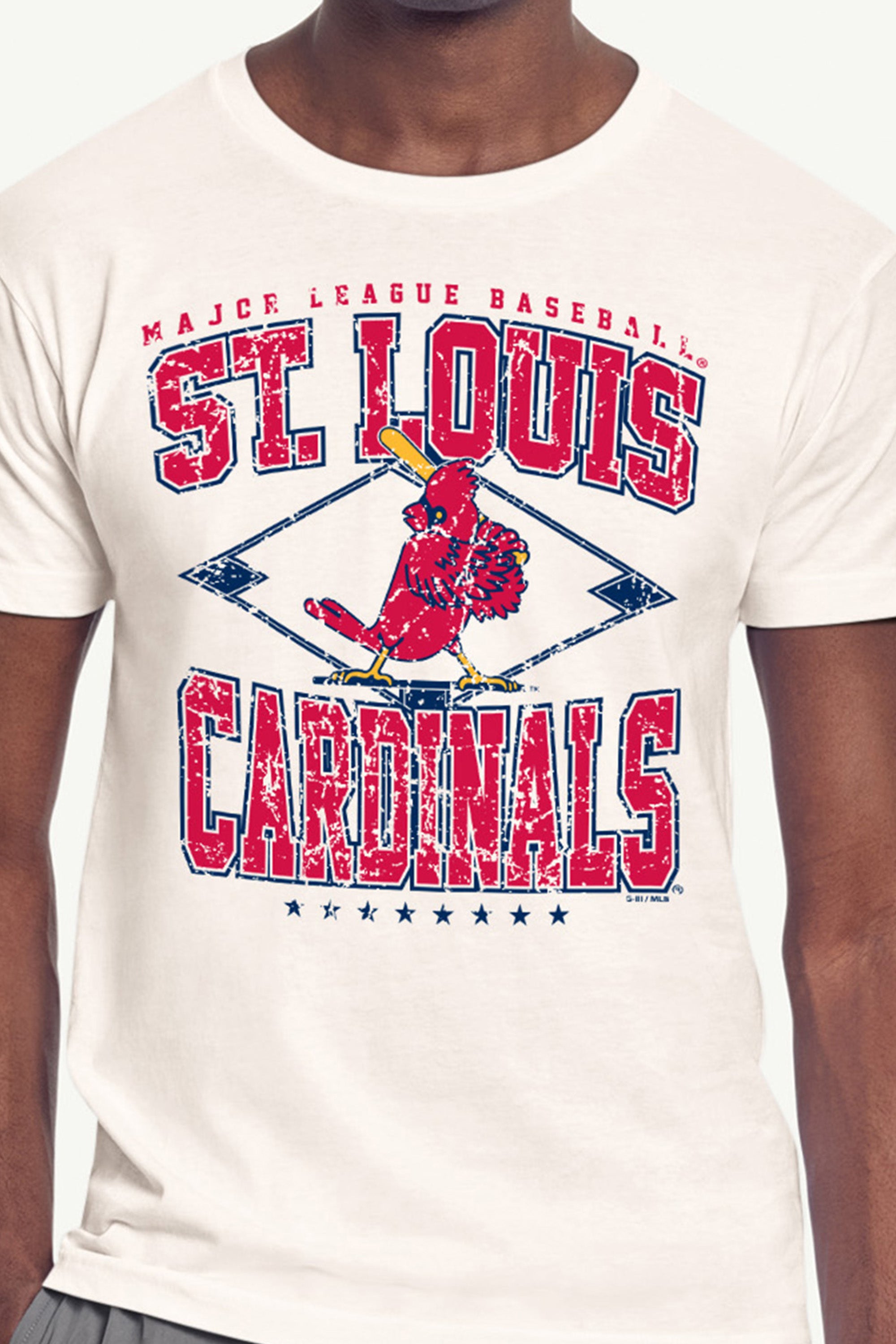 MENS ST. LOUIS CARDINALS DISTRESSED COOPERSTOWN DIAMOND SHORT SLEEVE T SHIRT View 2 | Men's New Arrivals MENS ST. LOUIS CARDINALS DISTRESSED COOPERSTOWN DIAMOND SHORT SLEEVE T SHIRT View 2 | Men's New Arrivals