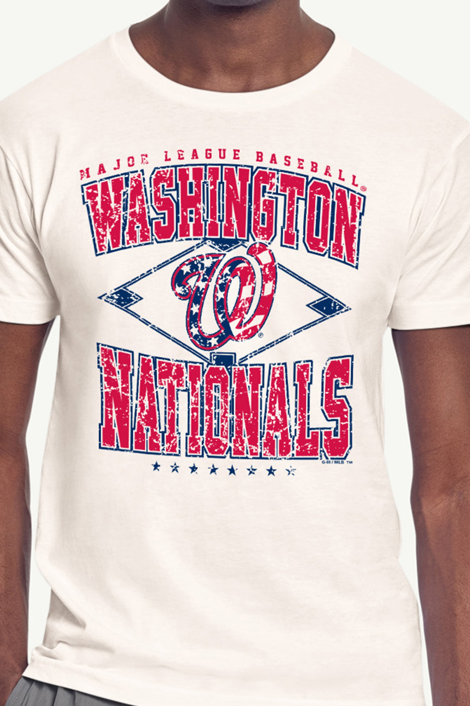 MENS WASHINGTON NATIONALS DISTRESSED COOPERSTOWN DIAMOND SHORT SLEEVE T SHIRT View 2 MENS WASHINGTON NATIONALS DISTRESSED COOPERSTOWN DIAMOND SHORT SLEEVE T SHIRT View 2