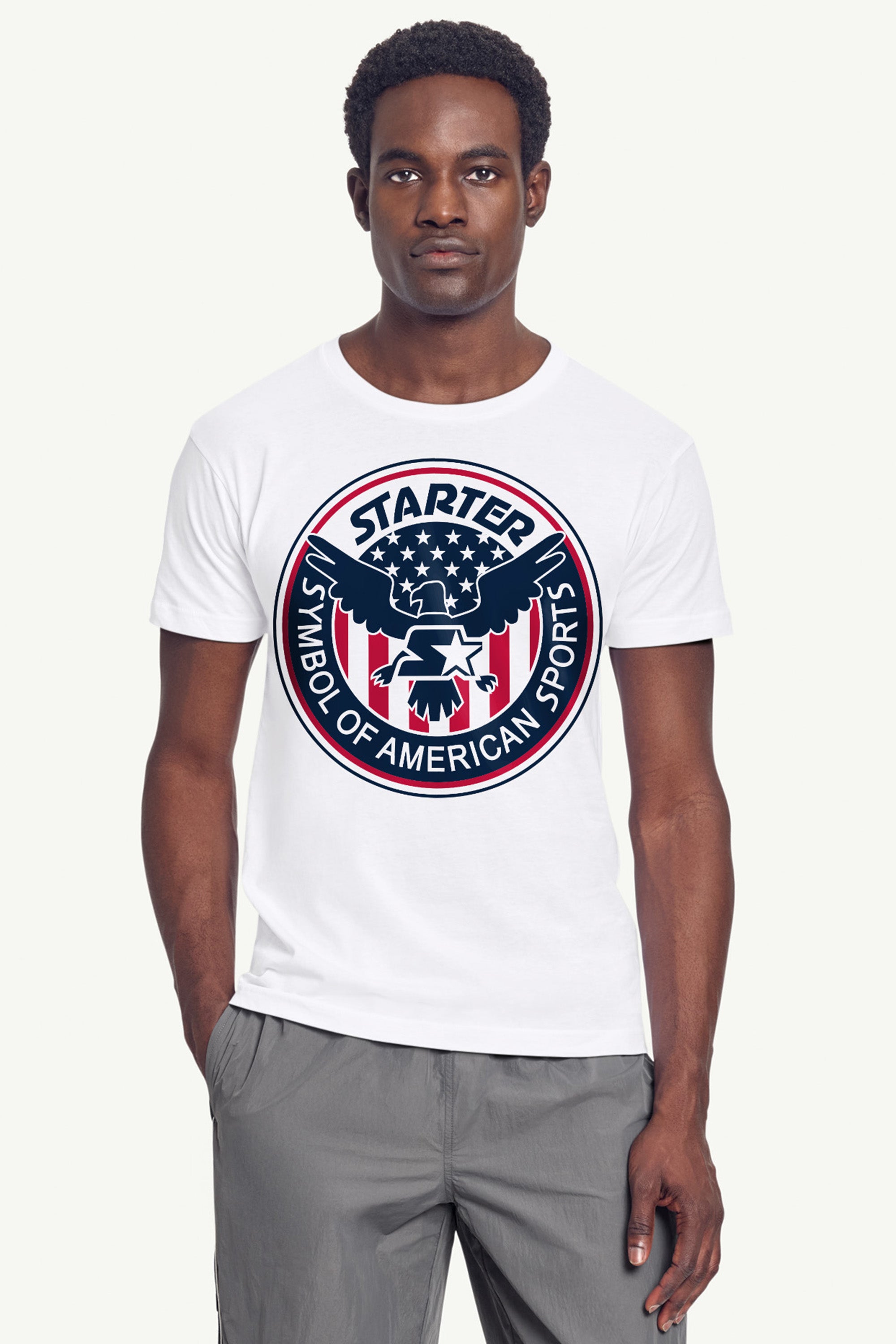 MENS STARTER USA EAGLE CREST SHORT SLEEVE T SHIRT View 3 MENS STARTER USA EAGLE CREST SHORT SLEEVE T SHIRT View 3