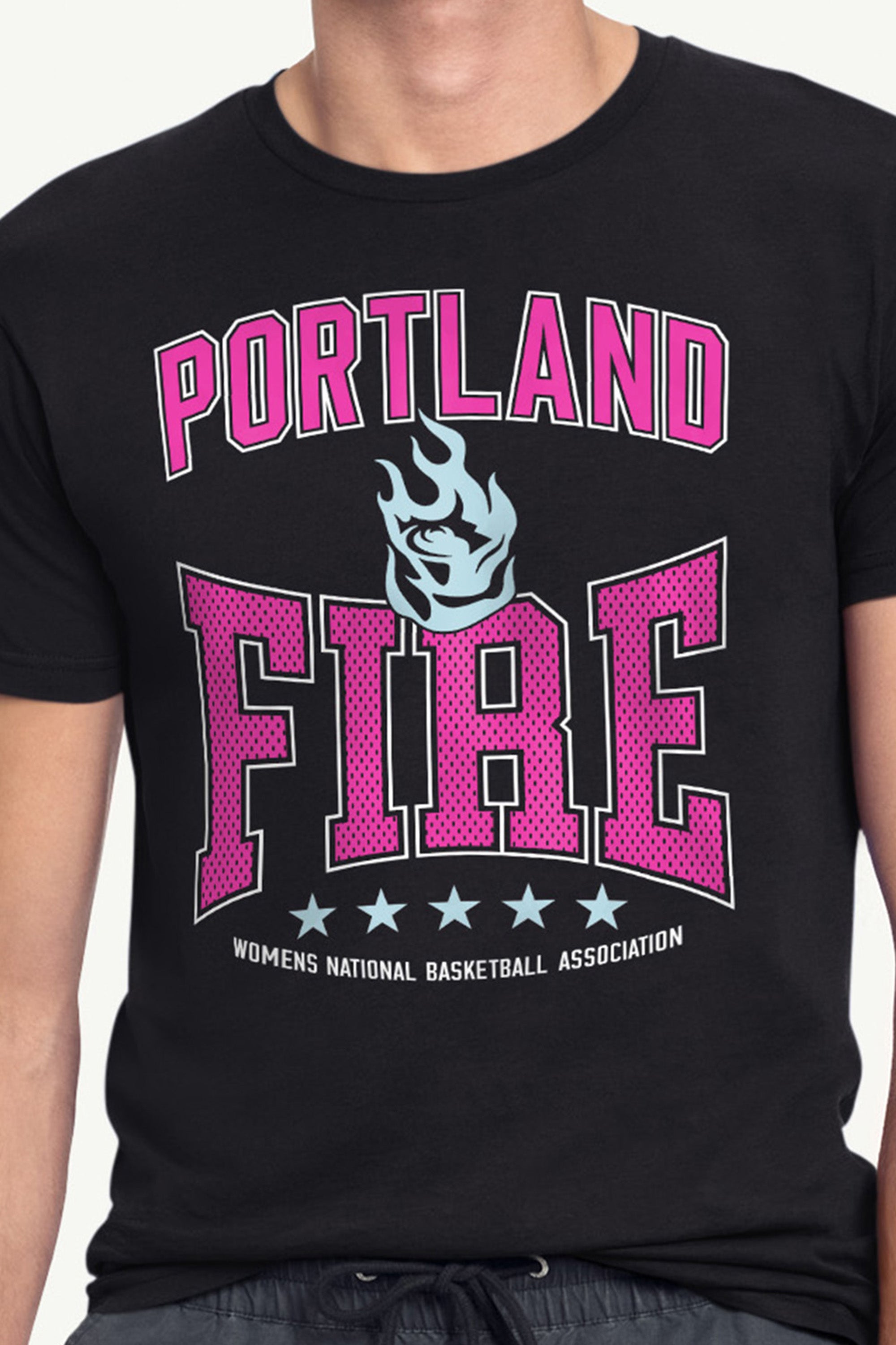 MENS WNBA PORTLAND FIRE CENTER SQUEEZE T SHIRT View 2 | Portland Fire MENS WNBA PORTLAND FIRE CENTER SQUEEZE T SHIRT View 2 | Portland Fire