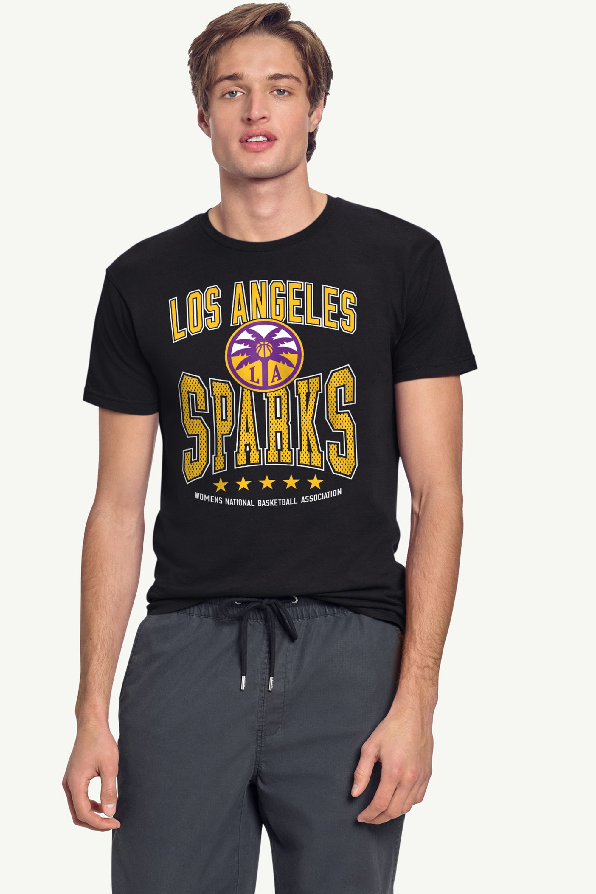 MENS WNBA LOS ANGELES SPARKS CENTER SQUEEZE T SHIRT View 4 | Los Angeles Sparks MENS WNBA LOS ANGELES SPARKS CENTER SQUEEZE T SHIRT View 4 | Los Angeles Sparks