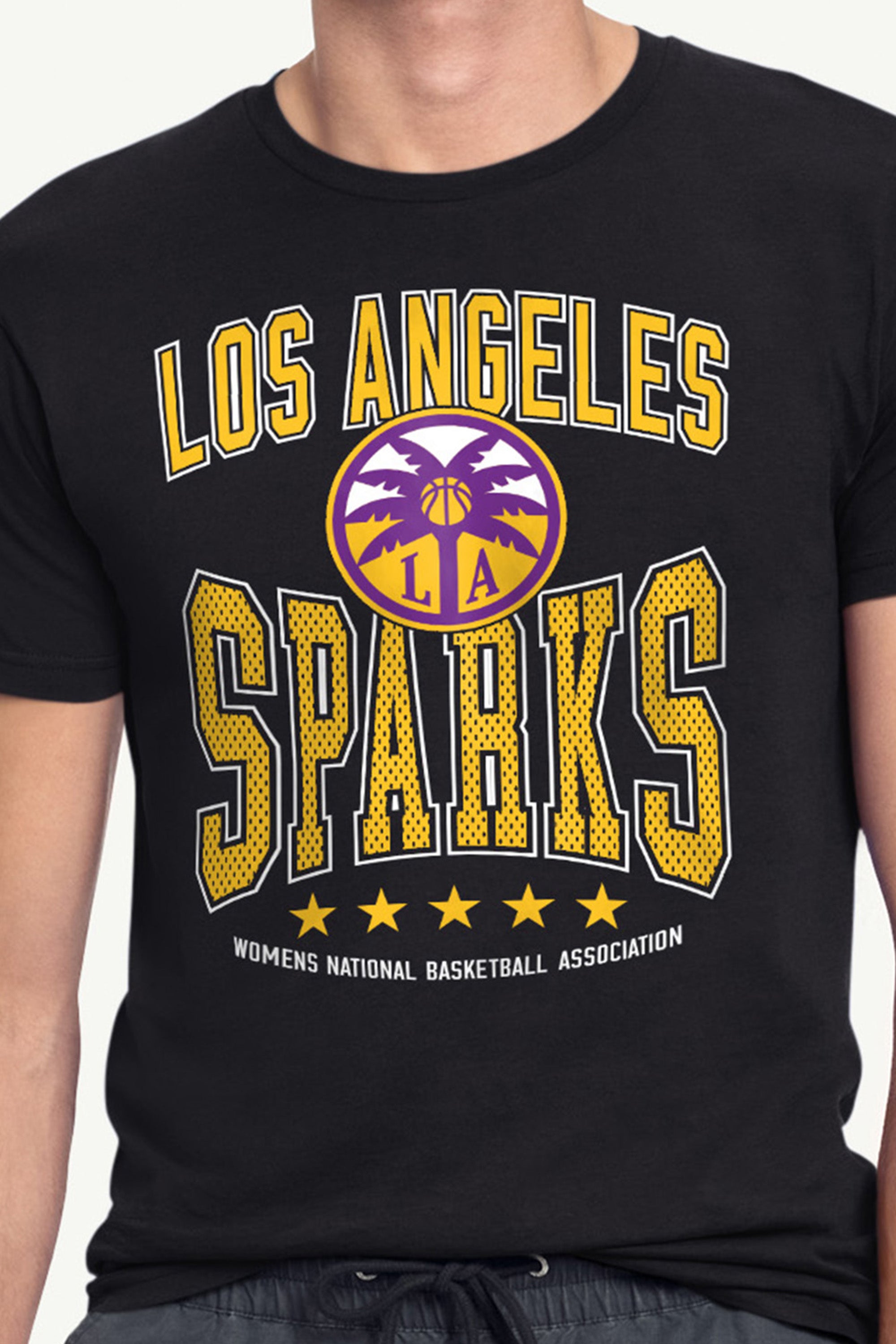 MENS WNBA LOS ANGELES SPARKS CENTER SQUEEZE T SHIRT View 2 | Los Angeles Sparks MENS WNBA LOS ANGELES SPARKS CENTER SQUEEZE T SHIRT View 2 | Los Angeles Sparks