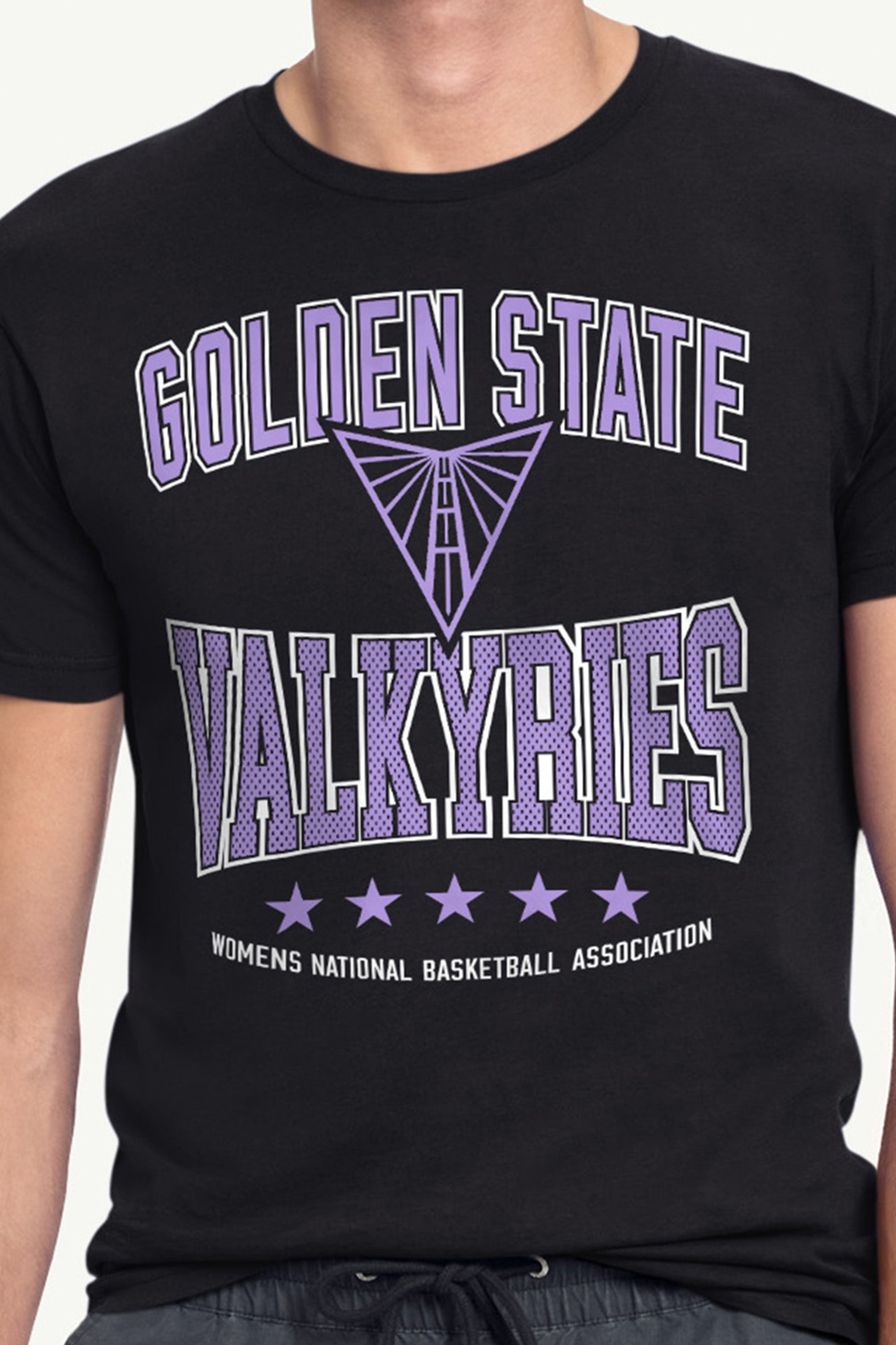 MENS WNBA GOLDEN STATE VALKYRIES CENTER SQUEEZE T SHIRT View 2 | Golden State Valkyries MENS WNBA GOLDEN STATE VALKYRIES CENTER SQUEEZE T SHIRT View 2 | Golden State Valkyries