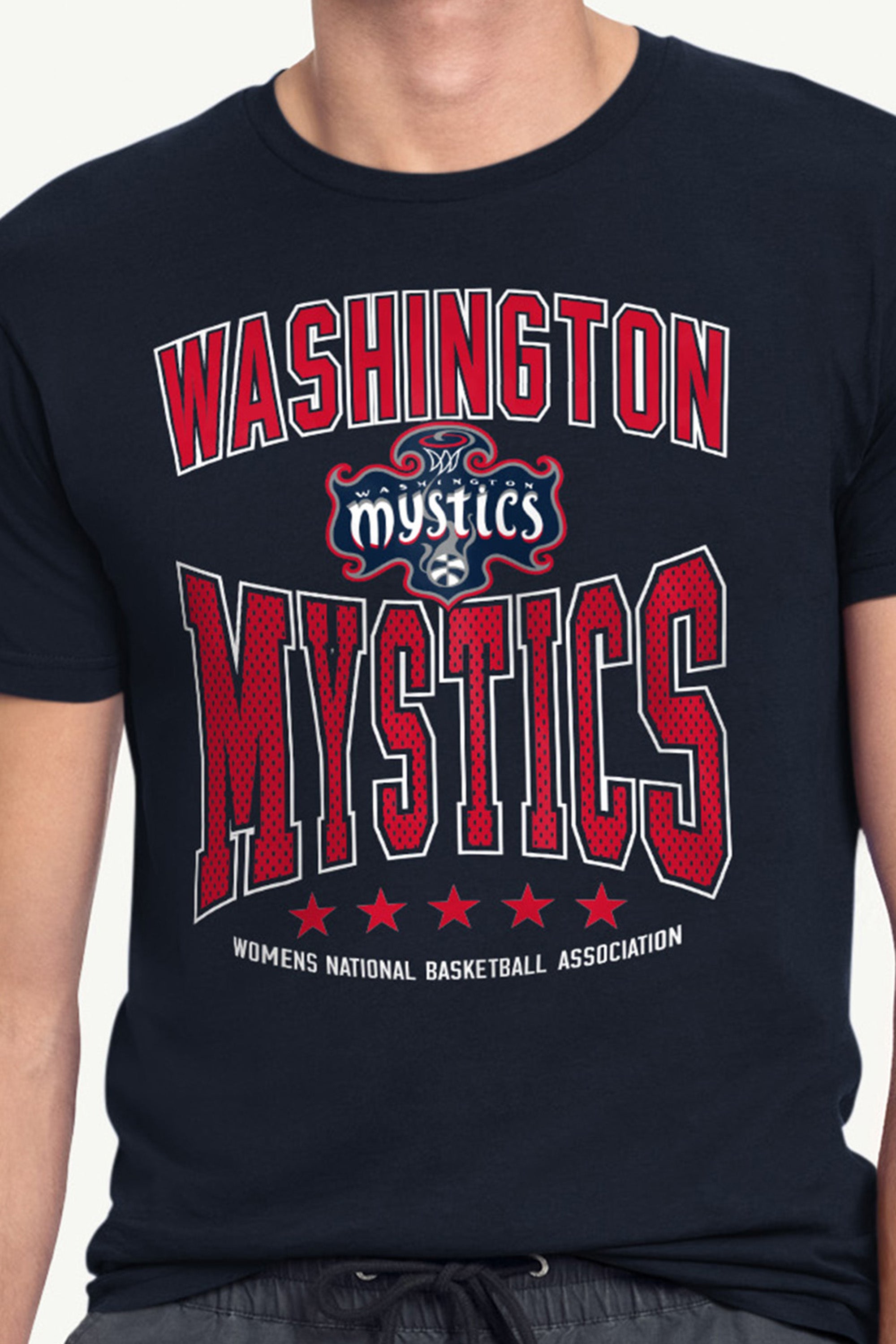 MENS WNBA WASHINGTON MYSTICS CENTER SQUEEZE T SHIRT View 2 | Washington Mystics MENS WNBA WASHINGTON MYSTICS CENTER SQUEEZE T SHIRT View 2 | Washington Mystics
