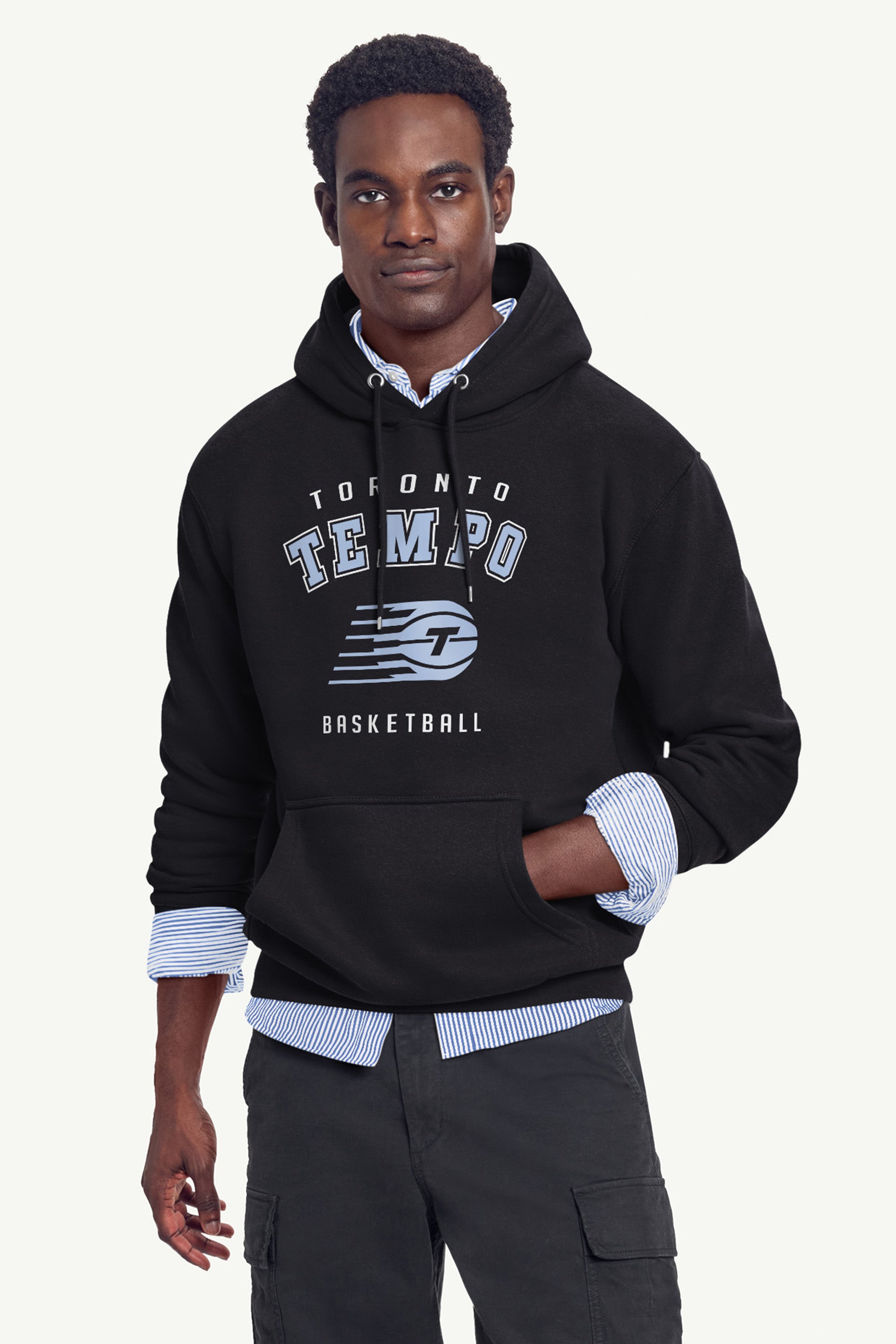 MENS TORONTO TEMPO LOGO HOODIE View 3 MENS TORONTO TEMPO LOGO HOODIE View 3