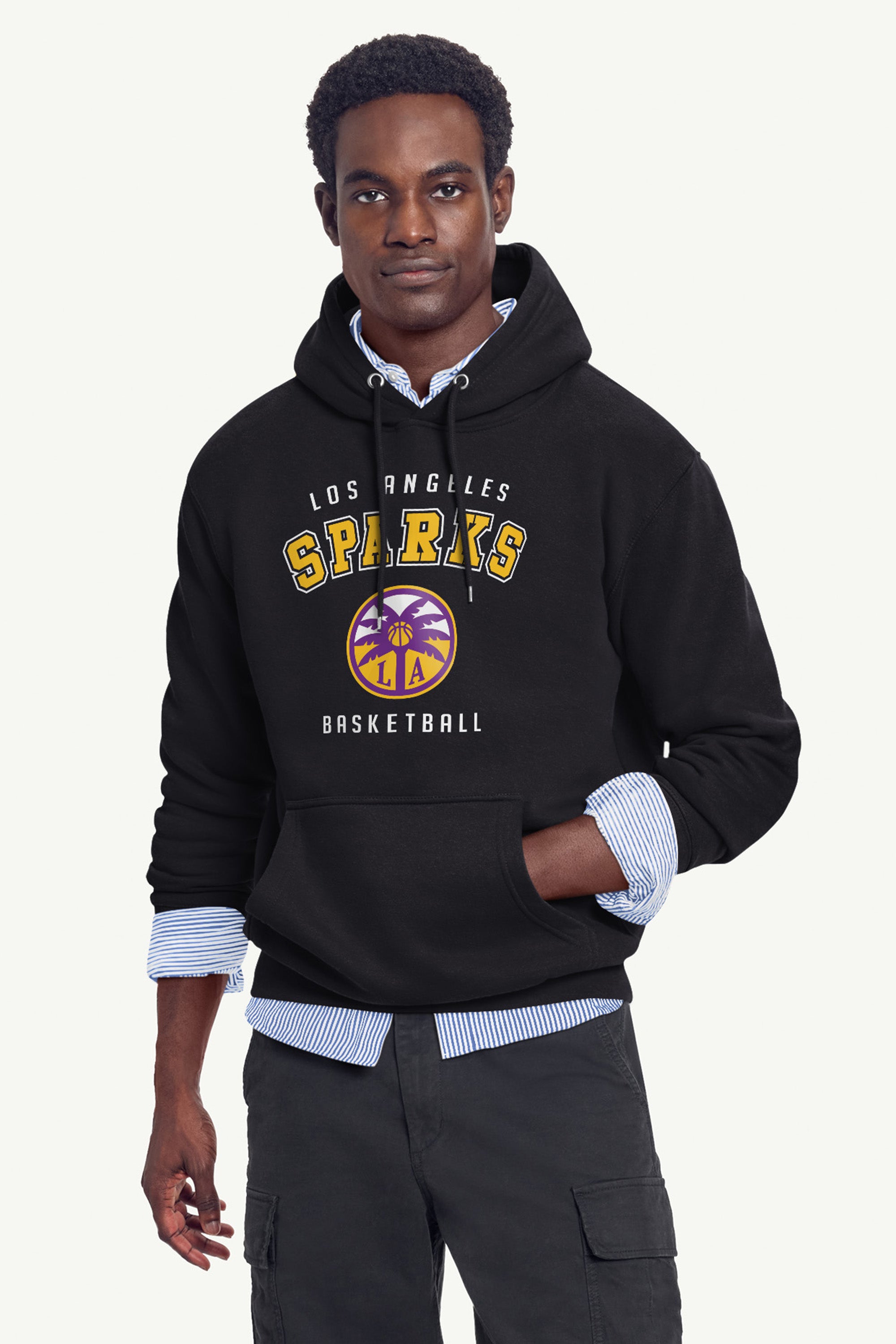 MENS LOS ANGELES SPARKS LOGO HOODIE View 3 MENS LOS ANGELES SPARKS LOGO HOODIE View 3
