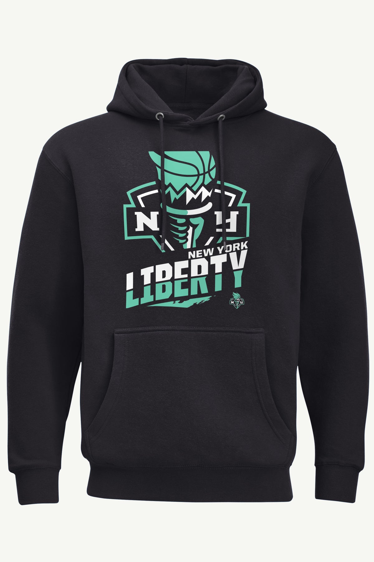 MENS NEW YORK LIBERTY LOGO ZOOM PRINTED HOODIE View 1 MENS NEW YORK LIBERTY LOGO ZOOM PRINTED HOODIE View 1