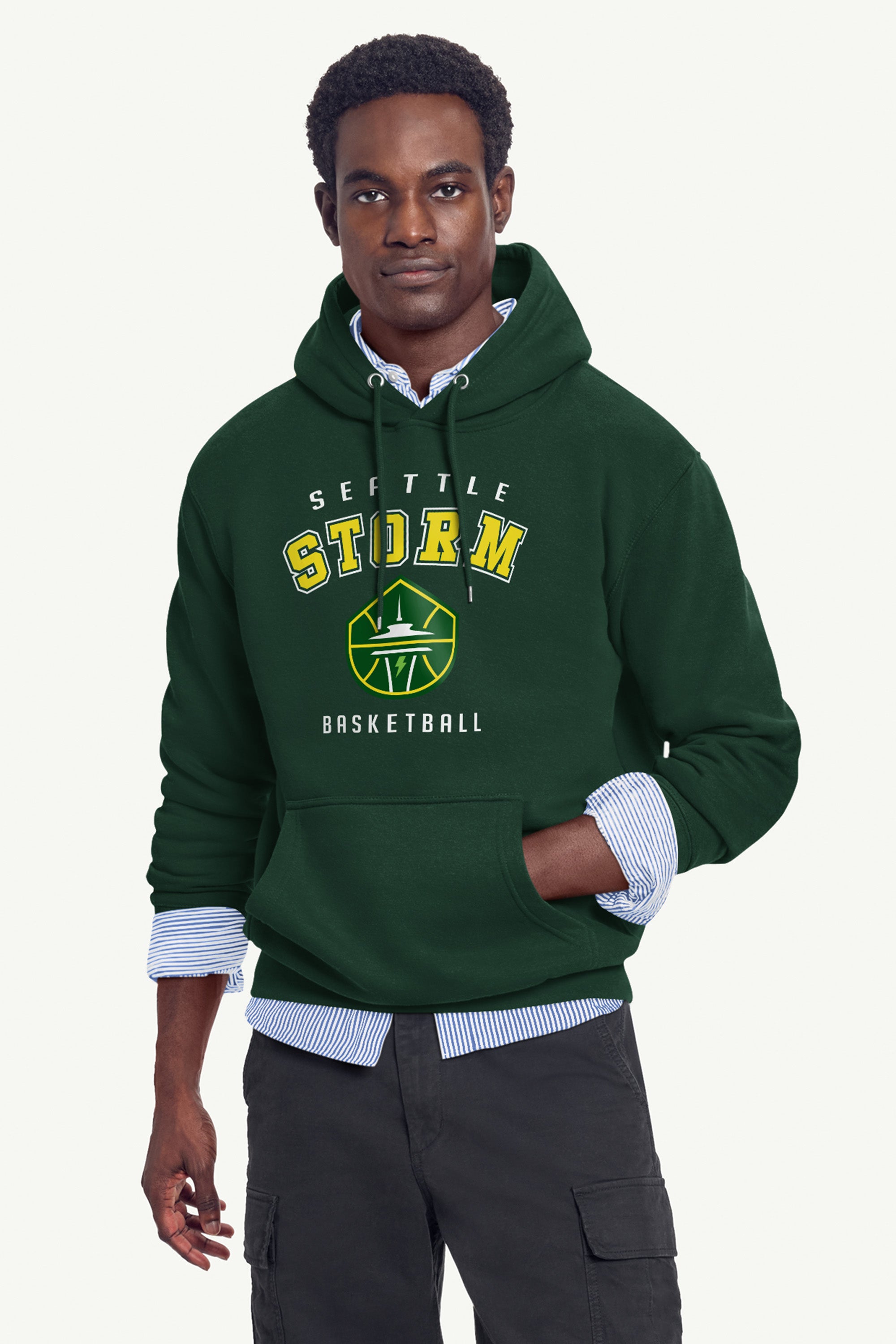 MENS SEATTLE STORM LOGO HOODIE View 3 MENS SEATTLE STORM LOGO HOODIE View 3