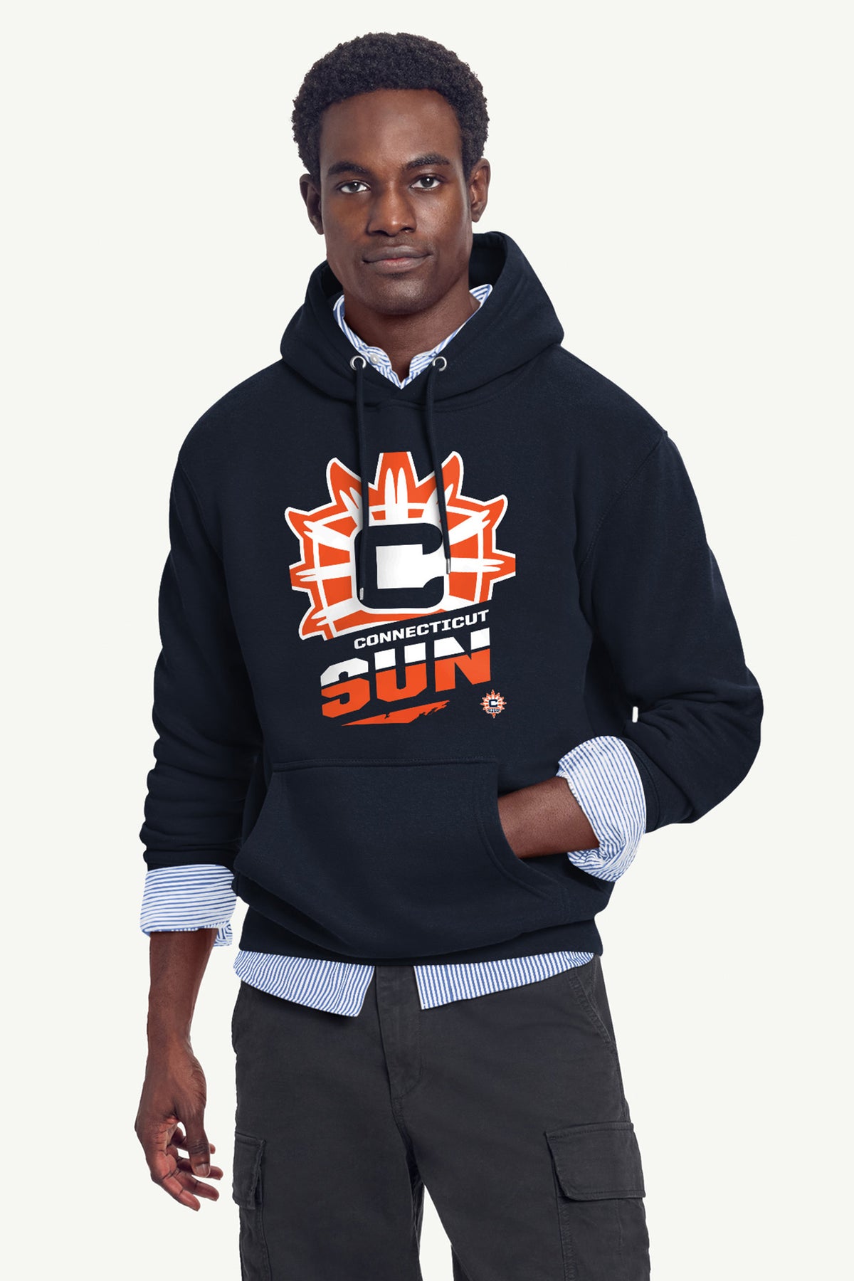 MENS CONNECTICUT SUN LOGO ZOOM PRINTED HOODIE View 4 MENS CONNECTICUT SUN LOGO ZOOM PRINTED HOODIE View 4