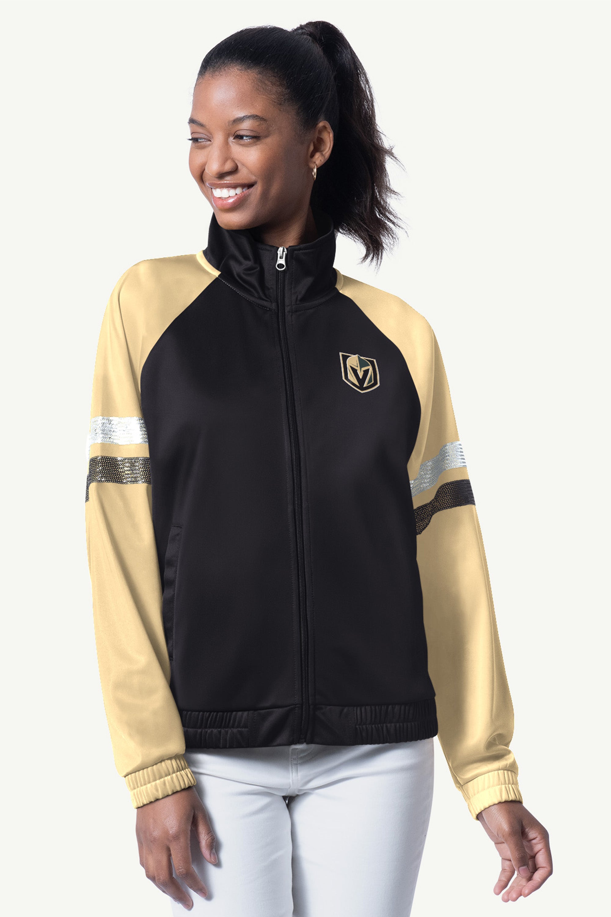 WOMENS VEGAS GOLDEN KNIGHTS FULL ZIP JACKET View 1 WOMENS VEGAS GOLDEN KNIGHTS FULL ZIP JACKET View 1