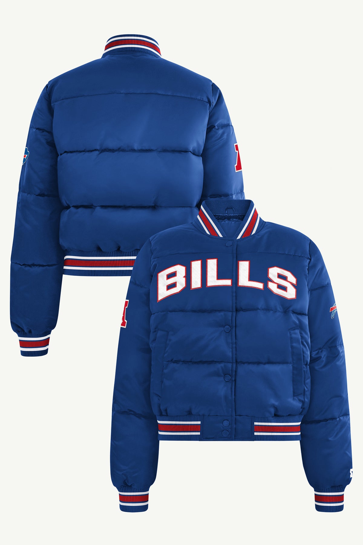 WOMENS BUFFALO BILLS PUMP FAKE BUBBLE JACKET View 1 | New Arrivals WOMENS BUFFALO BILLS PUMP FAKE BUBBLE JACKET View 1 | New Arrivals