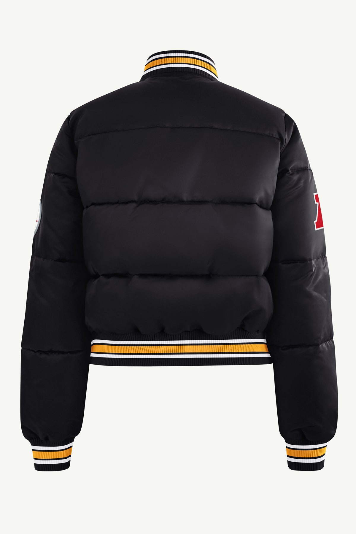 WOMENS PITTSBURGH STEELERS PUMP FAKE BUBBLE JACKET View 3 | Women's New Arrivals WOMENS PITTSBURGH STEELERS PUMP FAKE BUBBLE JACKET View 3 | Women's New Arrivals