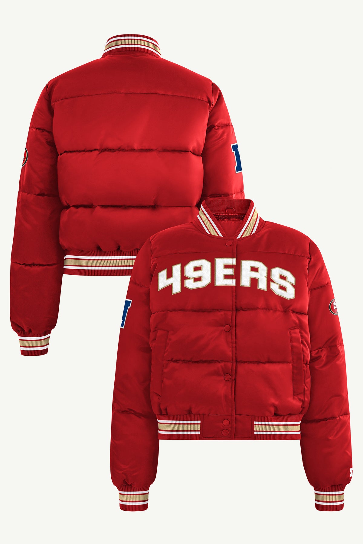 WOMENS SAN FRANCISCO 49ERS PUMP FAKE BUBBLE JACKET View 1 | Women's New Arrivals WOMENS SAN FRANCISCO 49ERS PUMP FAKE BUBBLE JACKET View 1 | Women's New Arrivals