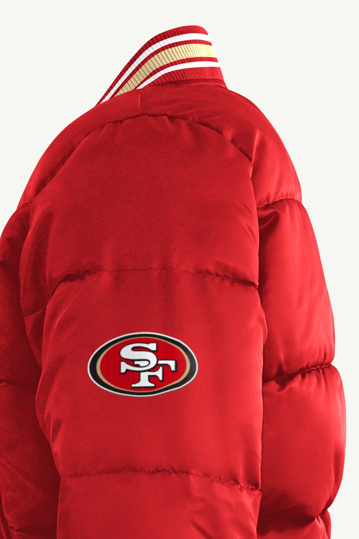 WOMENS SAN FRANCISCO 49ERS PUMP FAKE BUBBLE JACKET View 4 | Women's New Arrivals WOMENS SAN FRANCISCO 49ERS PUMP FAKE BUBBLE JACKET View 4 | Women's New Arrivals