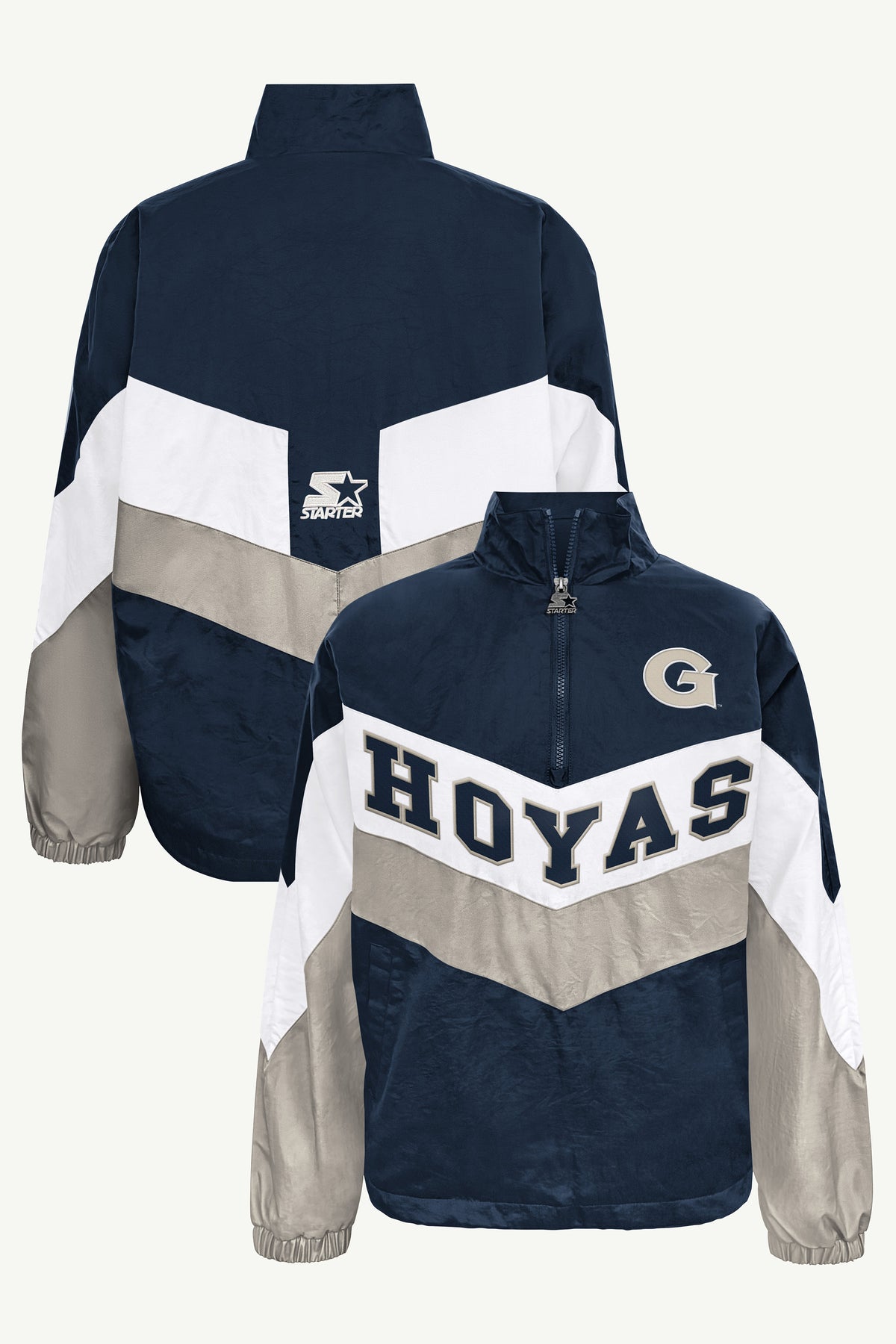 WOMENS GEORGETOWN HOYAS YARDLINE QUARTER ZIP JACKET View 1 WOMENS GEORGETOWN HOYAS YARDLINE QUARTER ZIP JACKET View 1