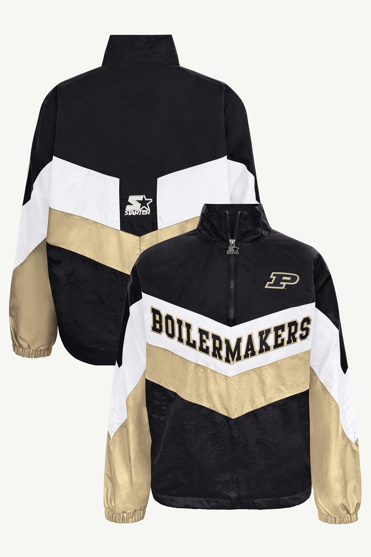 WOMENS PURDUE BOILERMAKERS YARDLINE QUARTER ZIP JACKET View 1 WOMENS PURDUE BOILERMAKERS YARDLINE QUARTER ZIP JACKET View 1