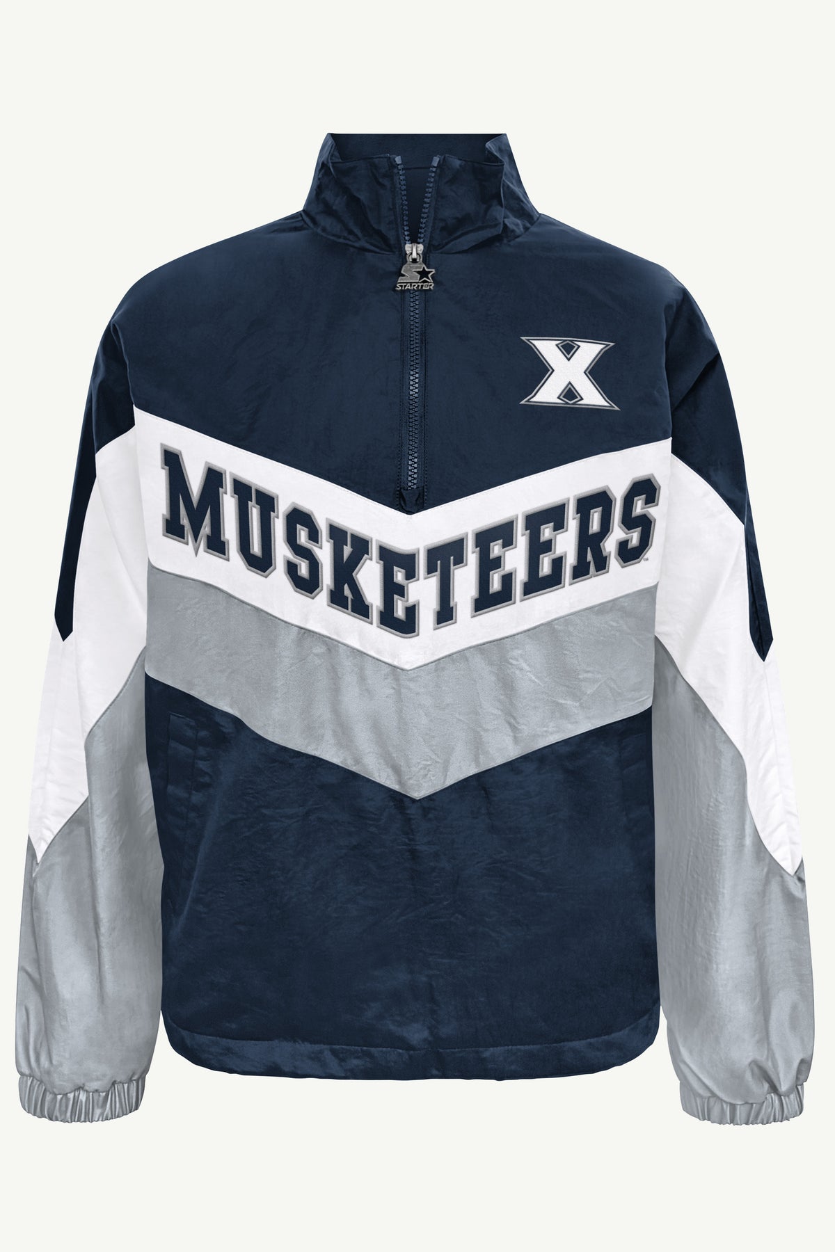 WOMENS XAVIER MUSKETEERS YARDLINE QUARTER ZIP JACKET View 2 WOMENS XAVIER MUSKETEERS YARDLINE QUARTER ZIP JACKET View 2