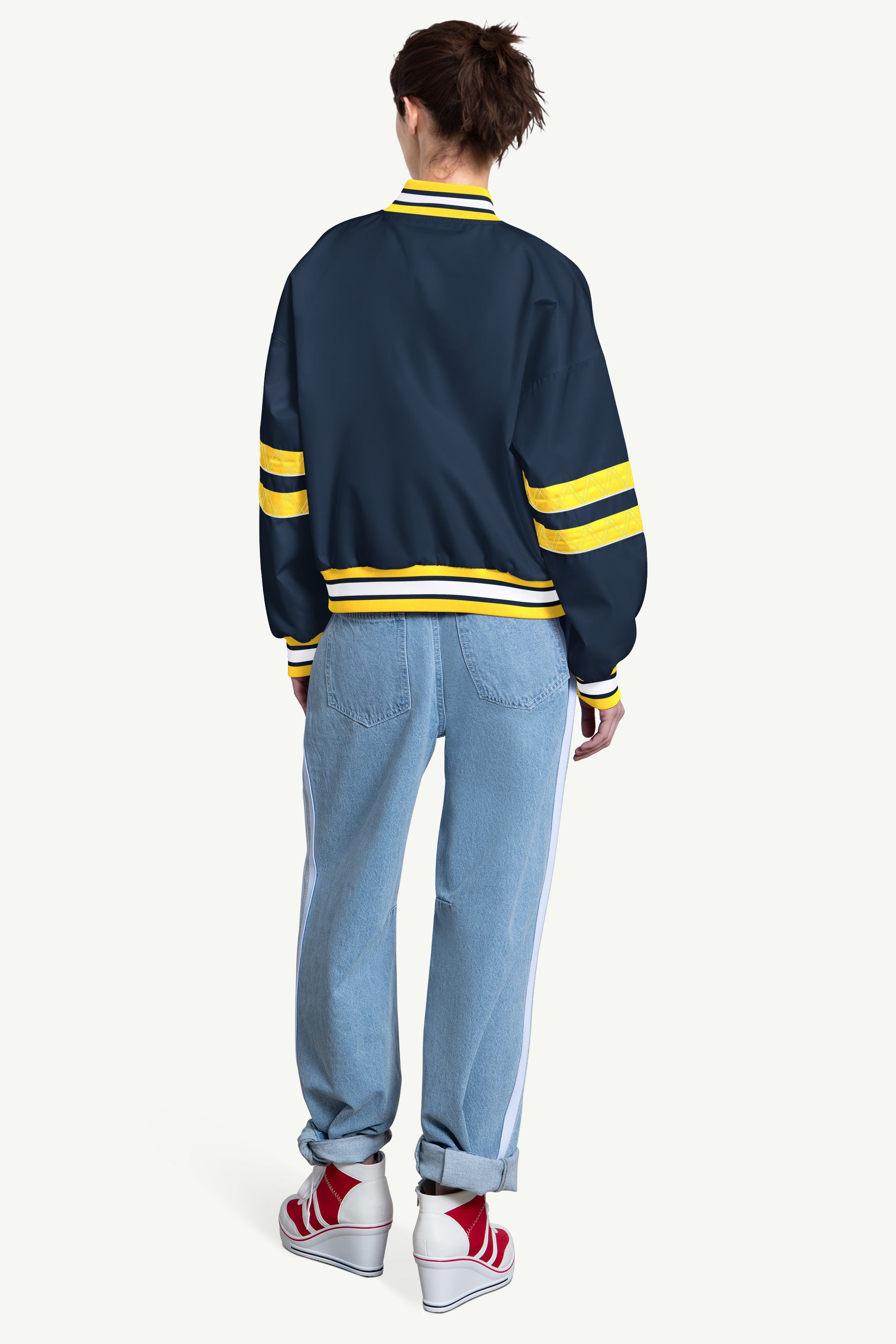 WOMENS MILWAUKEE BREWERS INTERCEPTION VARSITY JACKET View 2 | MLB WOMENS MILWAUKEE BREWERS INTERCEPTION VARSITY JACKET View 2 | MLB