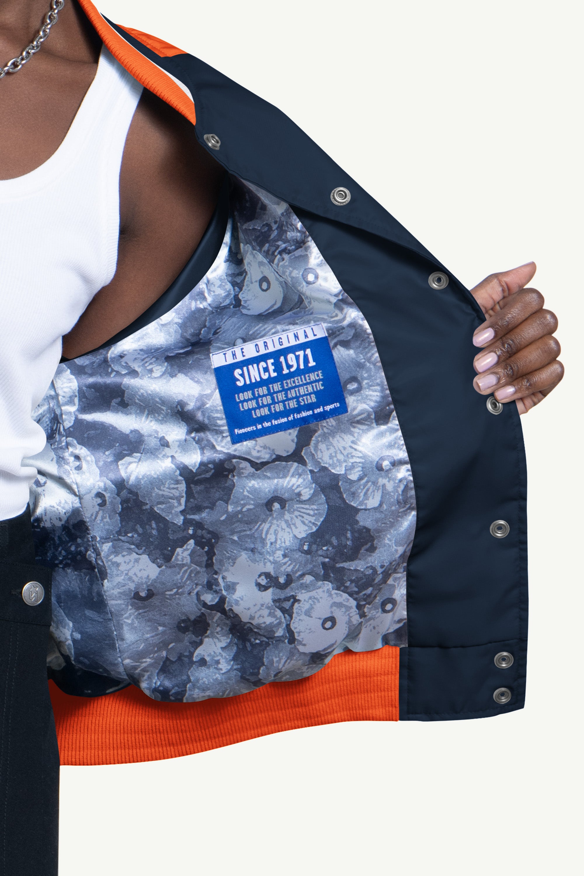 WOMENS DETROIT TIGERS BLITZ VARSITY JACKET View 3 WOMENS DETROIT TIGERS BLITZ VARSITY JACKET View 3