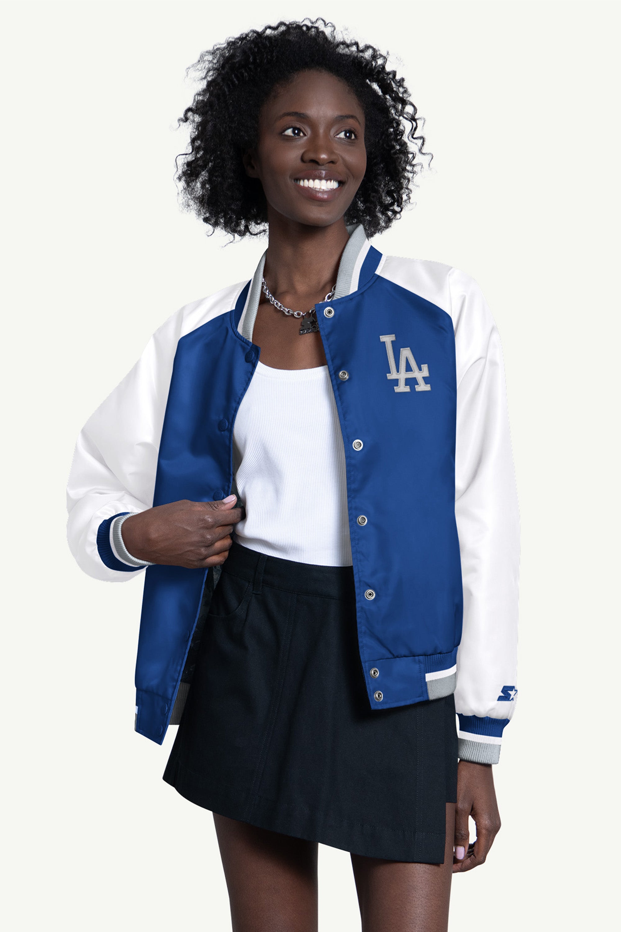 WOMENS LOS ANGELES DODGERS BLITZ VARSITY JACKET View 1 | MLB WOMENS LOS ANGELES DODGERS BLITZ VARSITY JACKET View 1 | MLB
