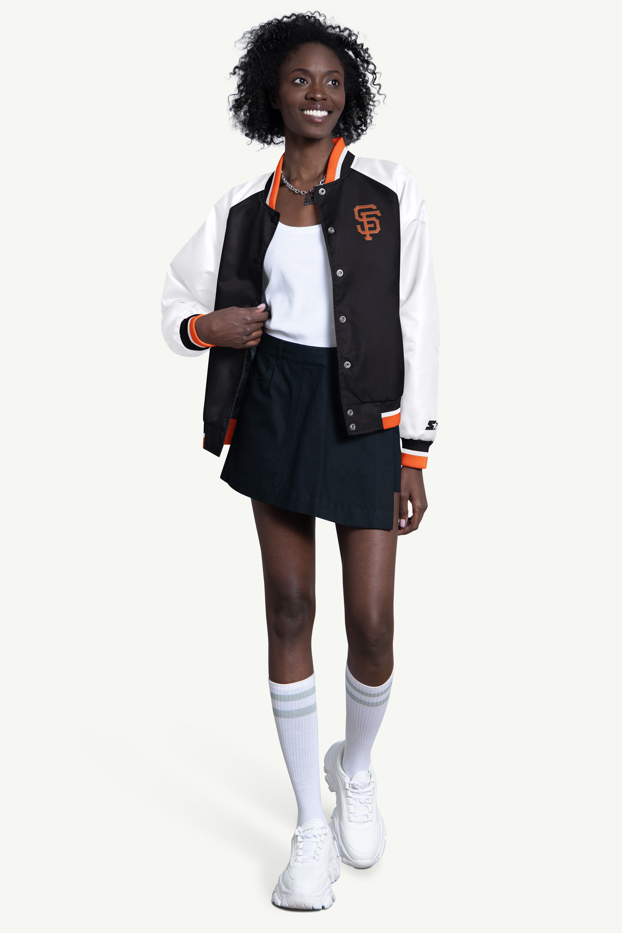 WOMENS SAN FRANCISCO GIANTS BLITZ VARSITY JACKET View 4 | MLB WOMENS SAN FRANCISCO GIANTS BLITZ VARSITY JACKET View 4 | MLB