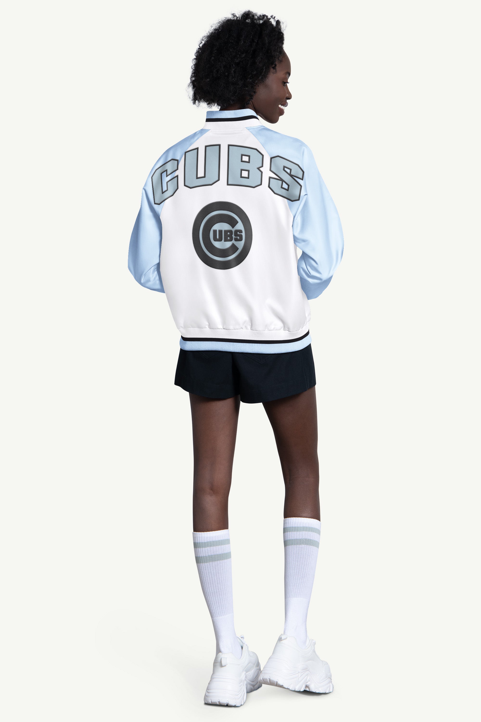 WOMENS CHICAGO CUBS BLITZ VARSITY JACKET View 2 | Chicago Cubs WOMENS CHICAGO CUBS BLITZ VARSITY JACKET View 2 | Chicago Cubs