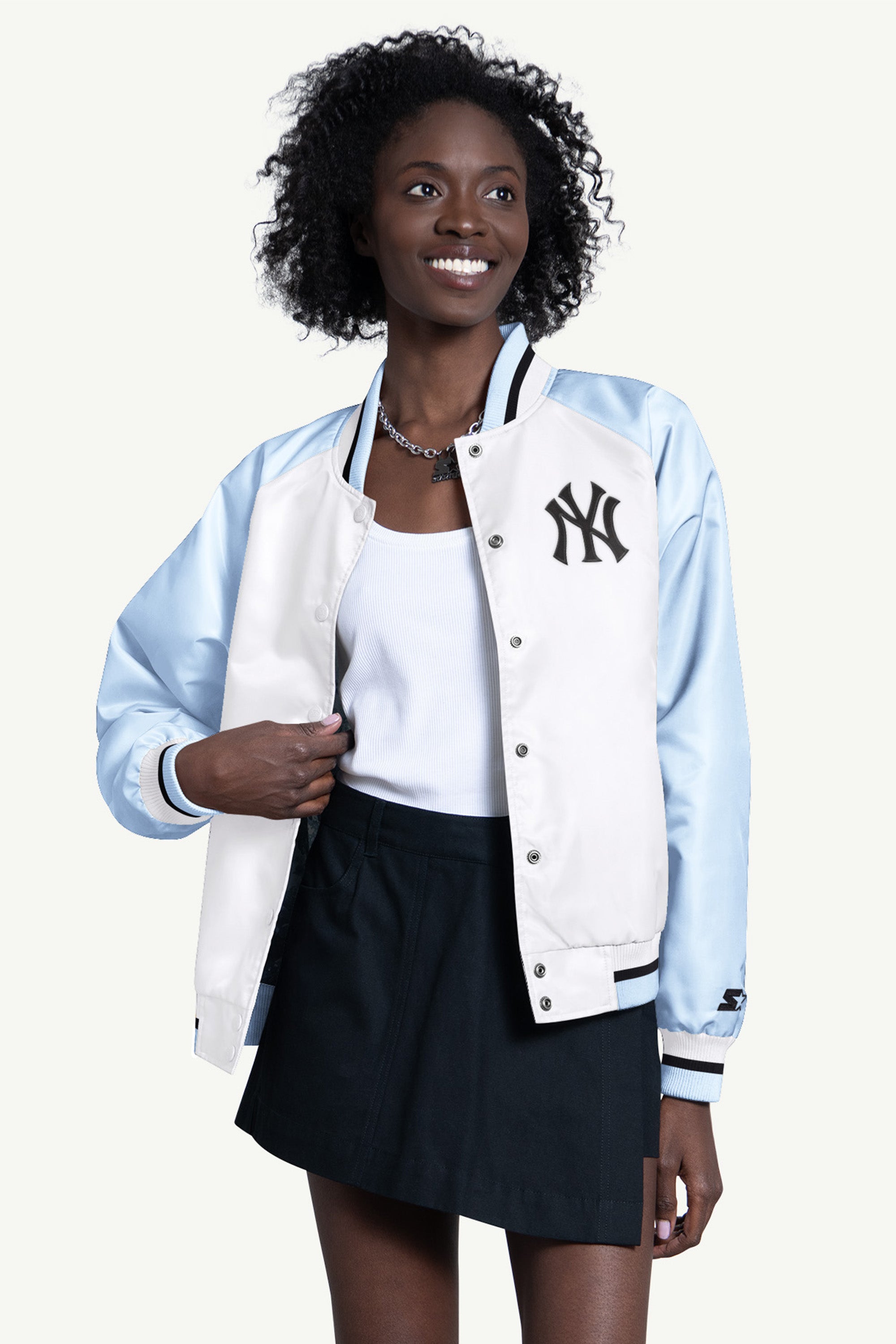 WOMENS NEW YORK YANKEES BLITZ VARSITY JACKET View 1 | New York Yankees WOMENS NEW YORK YANKEES BLITZ VARSITY JACKET View 1 | New York Yankees