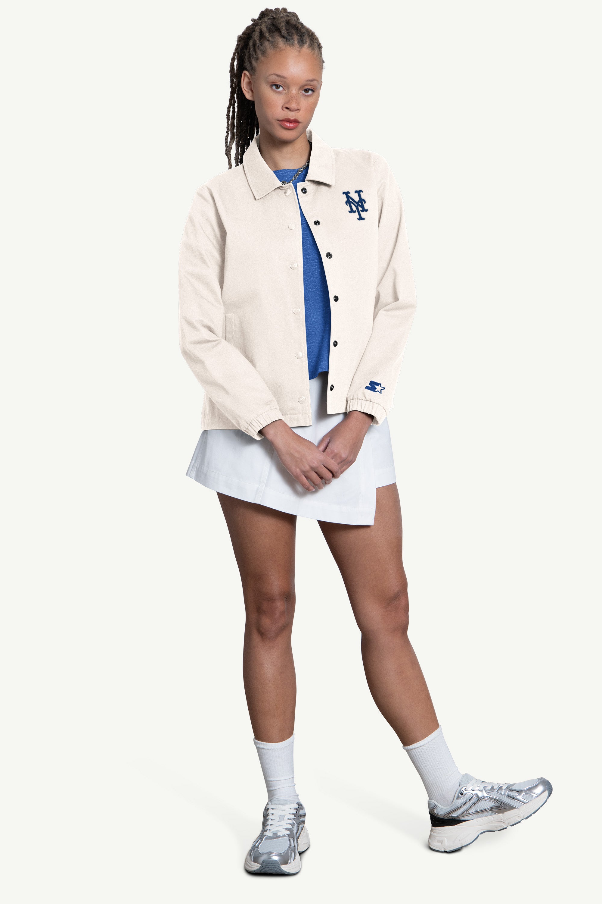 WOMENS NEW YORK METS COACHES JACKET View 4 WOMENS NEW YORK METS COACHES JACKET View 4