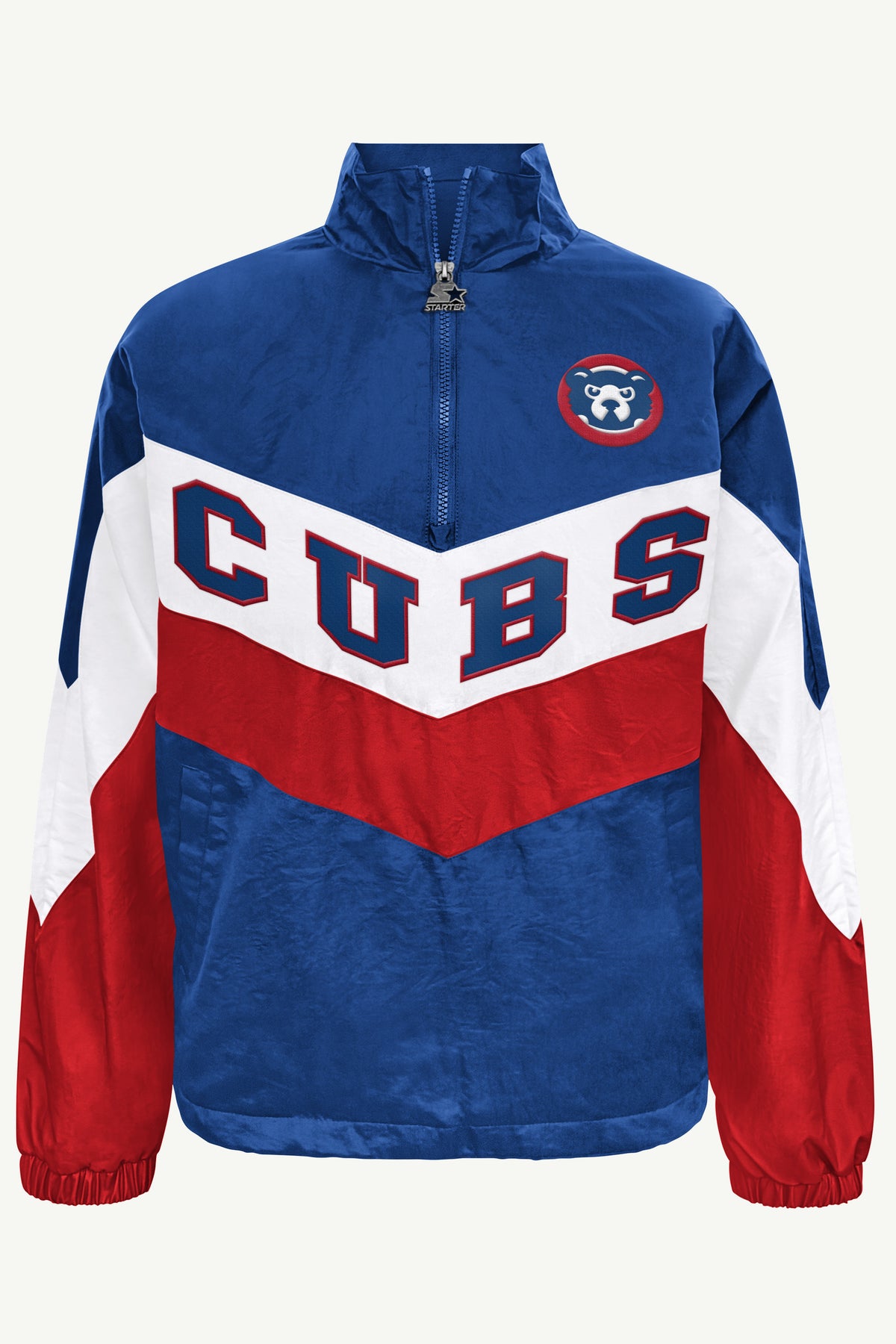 WOMENS CHICAGO CUBS YARDLINE QUARTER ZIP JACKET View 2 WOMENS CHICAGO CUBS YARDLINE QUARTER ZIP JACKET View 2