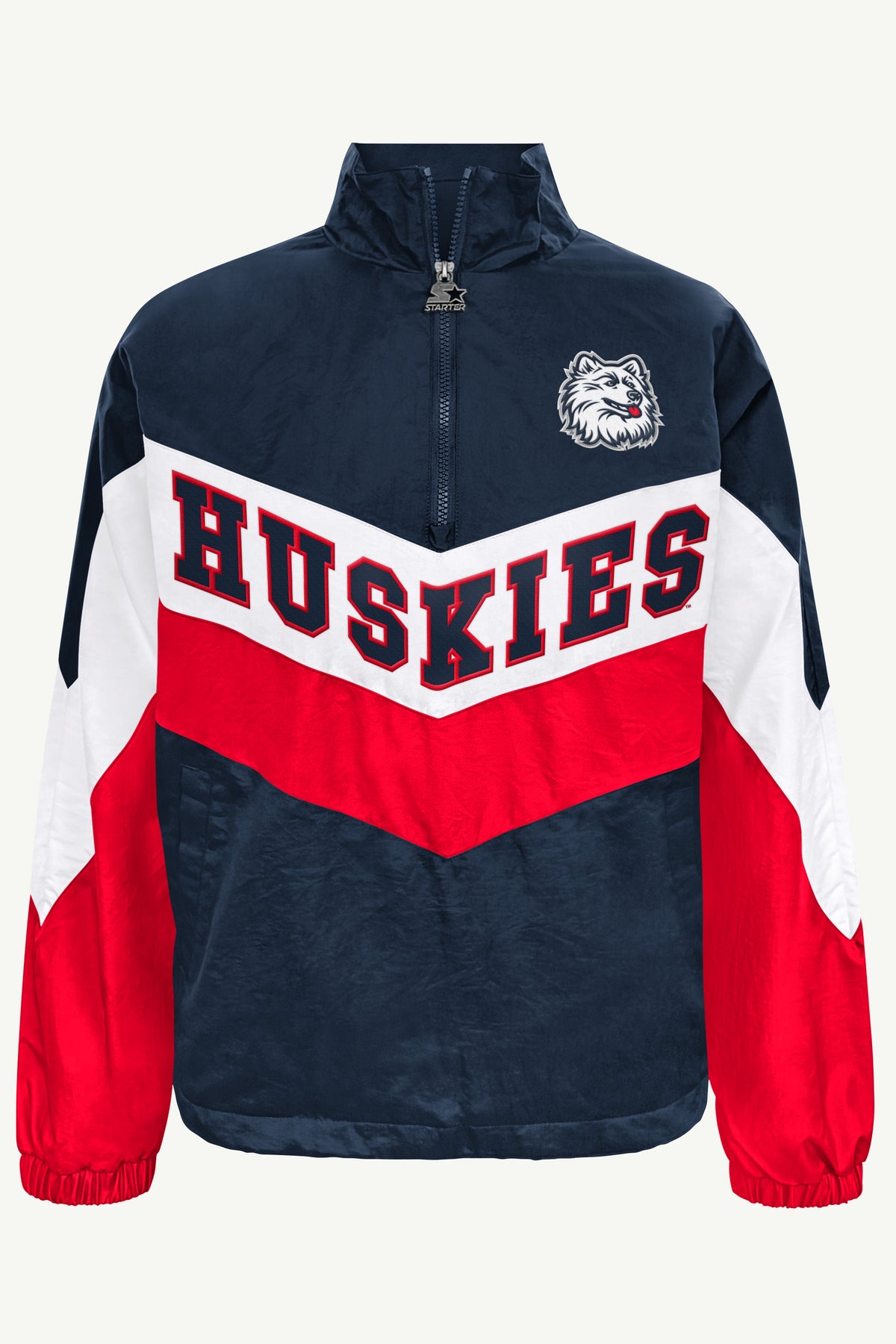 WOMENS UCONN HUSKIES YARDLINE QUARTER ZIP JACKET View 2 WOMENS UCONN HUSKIES YARDLINE QUARTER ZIP JACKET View 2